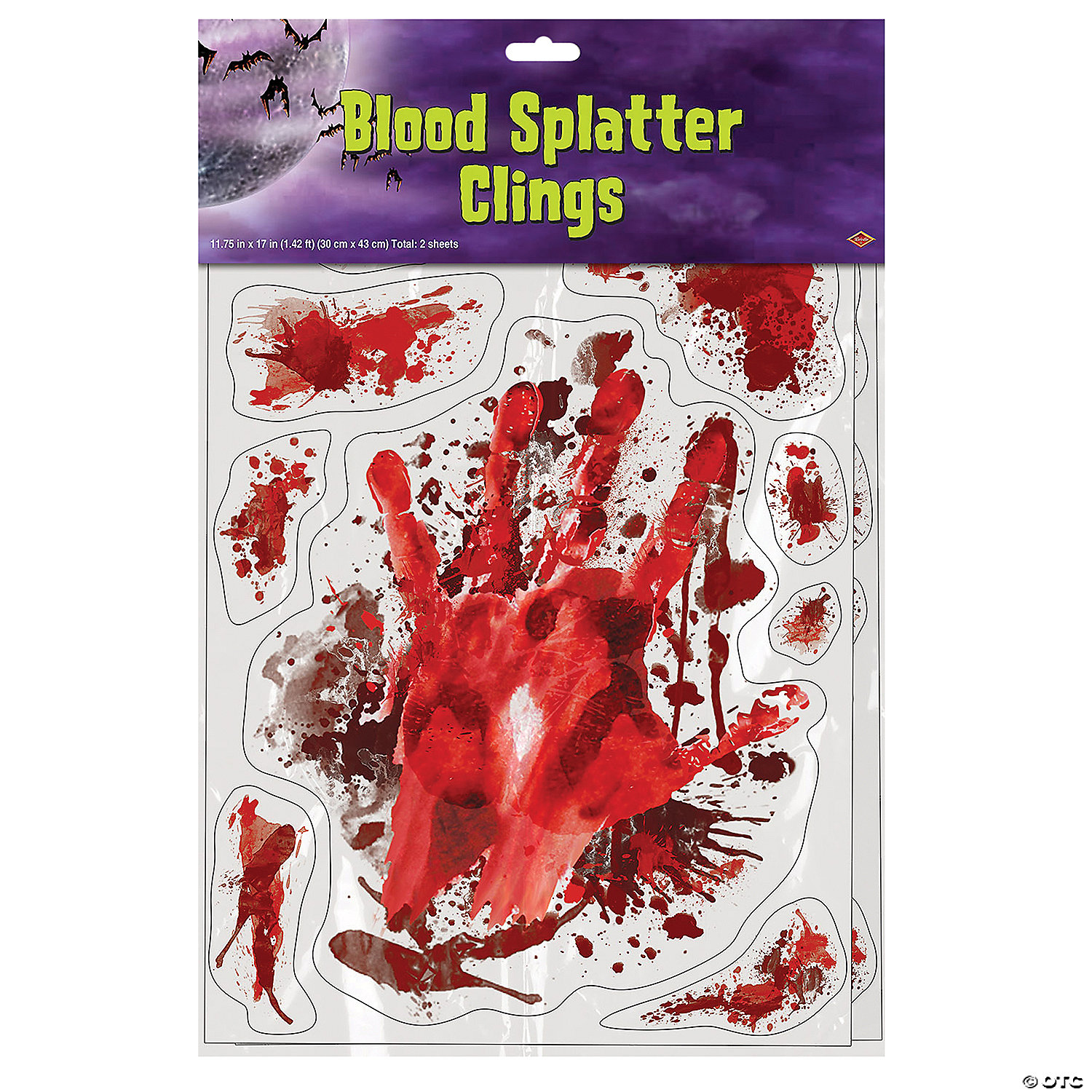 BLOOD SPLATTER WINDOW CLINGS - HALLOWEEN