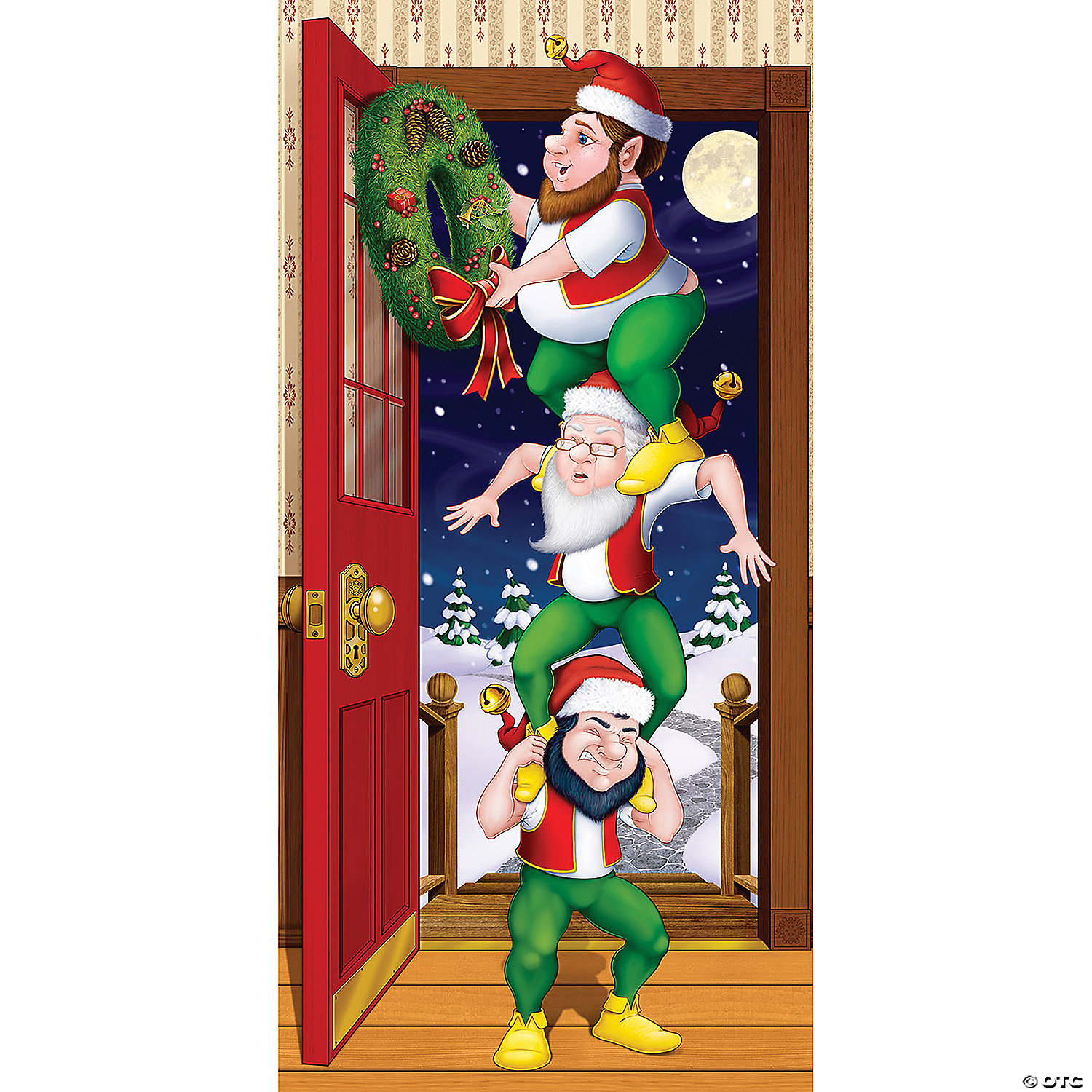 CHRISTMAS ELVES DOOR COVER - CHRISTMAS