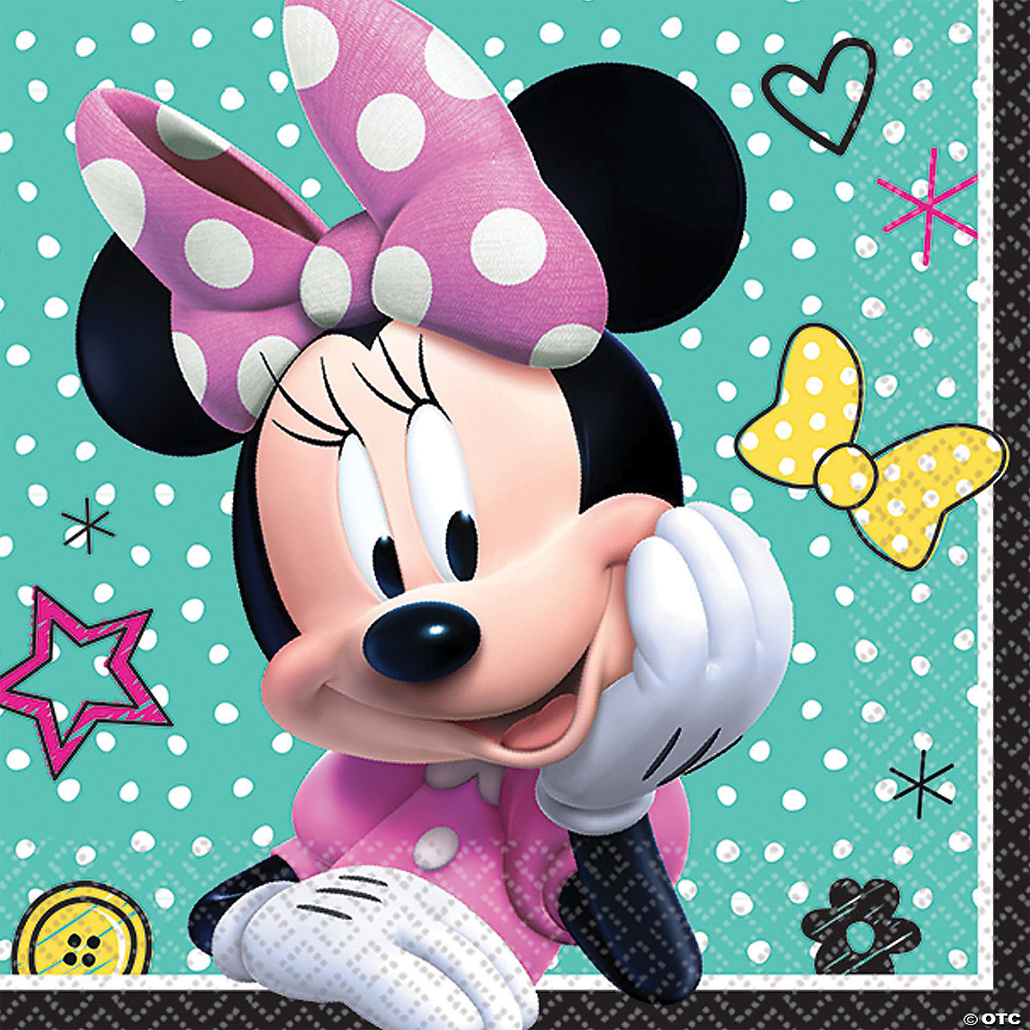 DISNEY MINNIE MOUSE BEVERAGE NAPKINS - BIRTHDAY