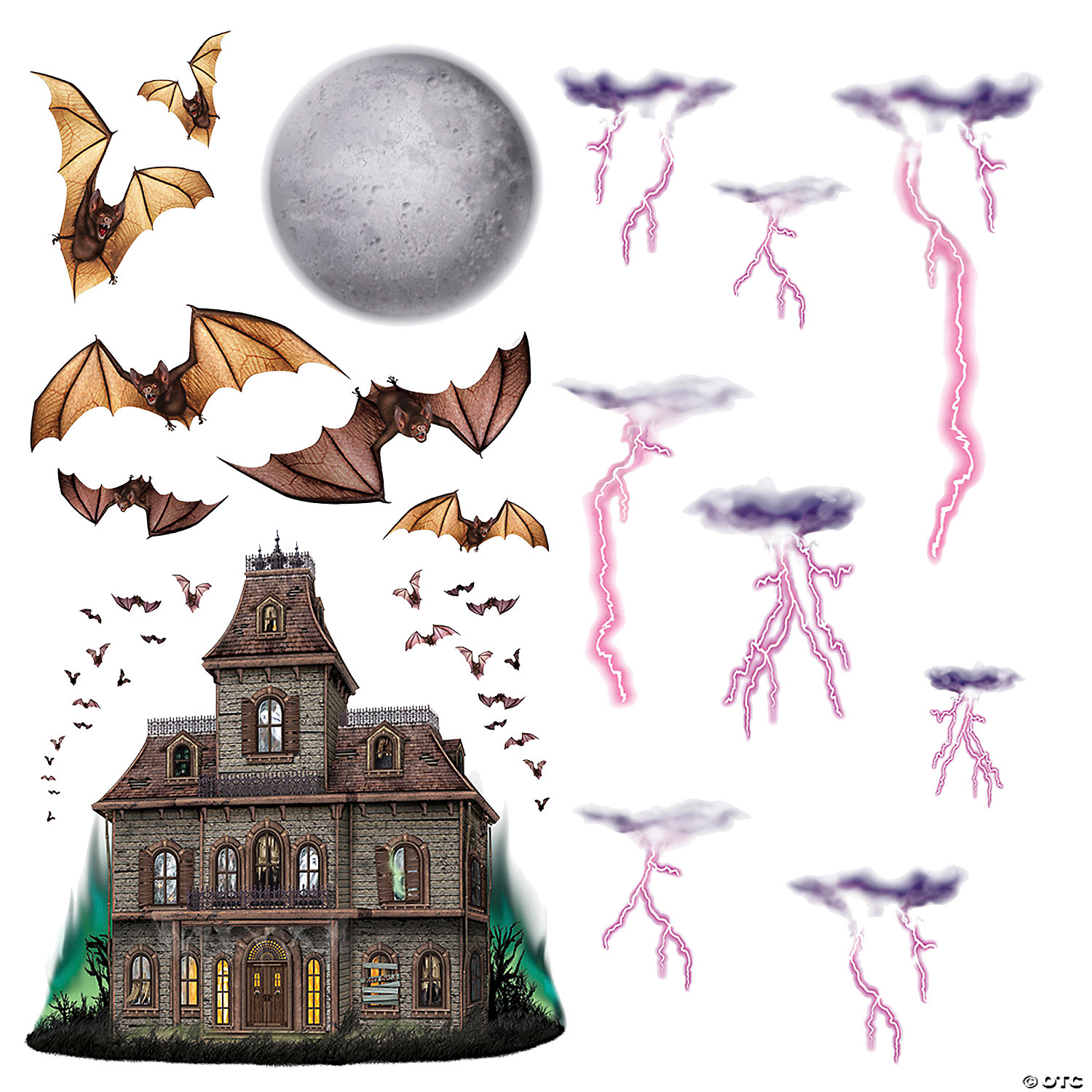 HAUNTED HOUSE NIGHT SKY PROPS - HALLOWEEN