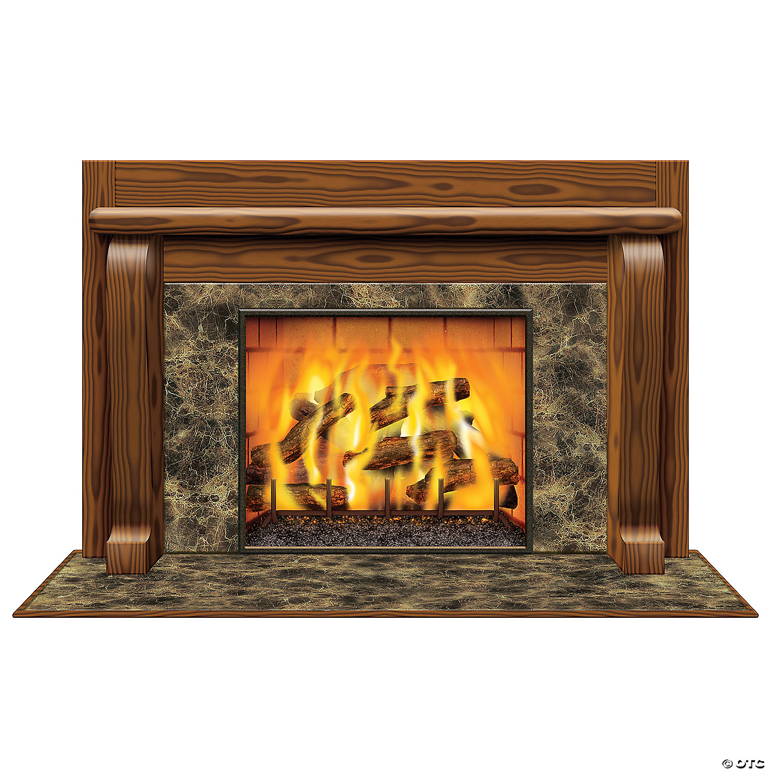 INSTA-VIEW FIREPLACE DECORATION - CHRISTMAS