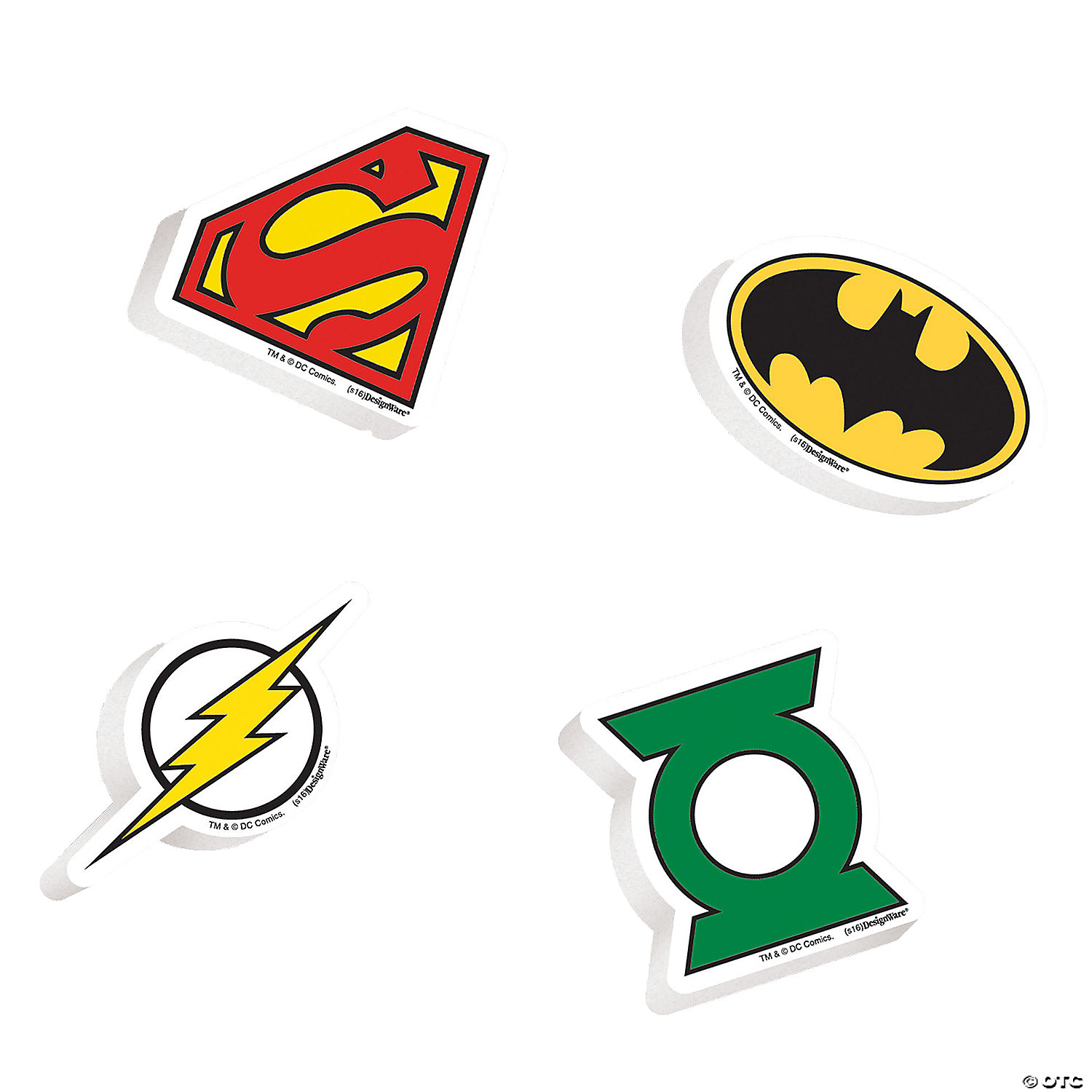 JUSTICE LEAGUE ERASERS - BIRTHDAY