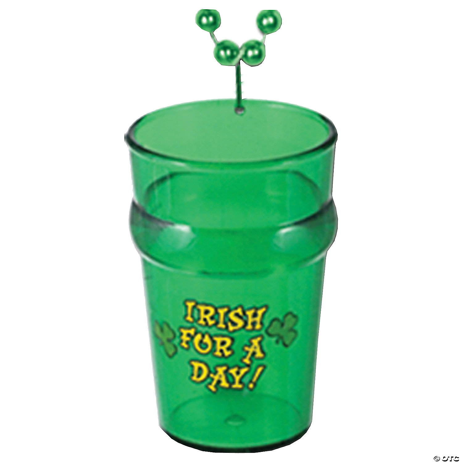 ST. PATRICK'S DAY GLASS WITH BEADS - ST. PATRICK'S DAY