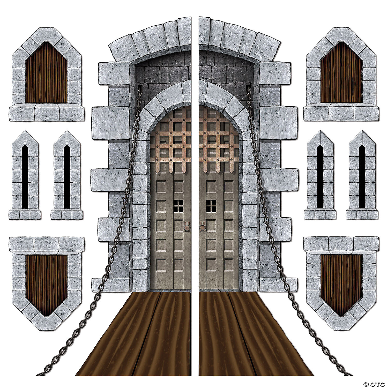 CASTLE DOOR AND WINDOW PROPS - HALLOWEEN