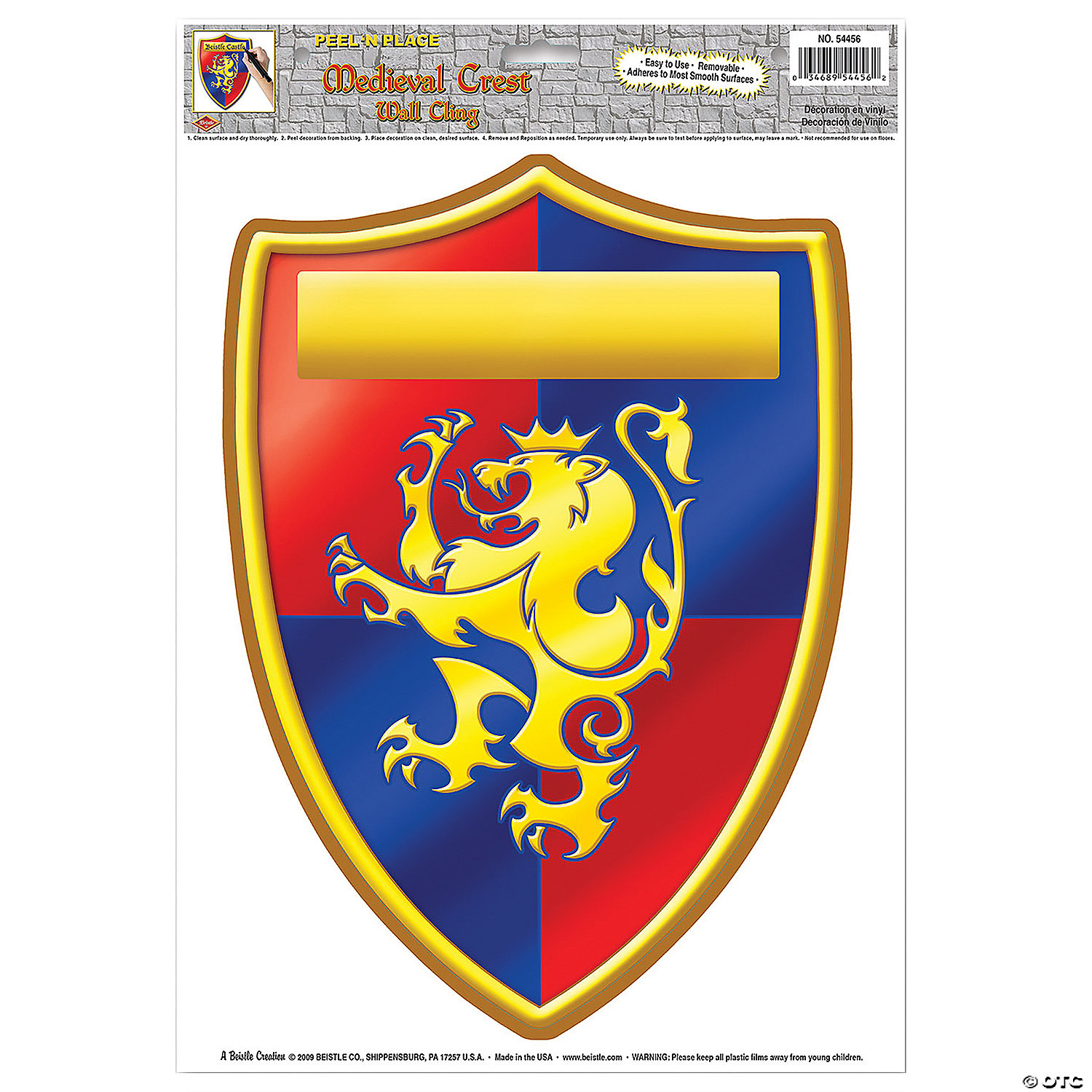 MEDIEVAL CREST WALL CLING - HALLOWEEN