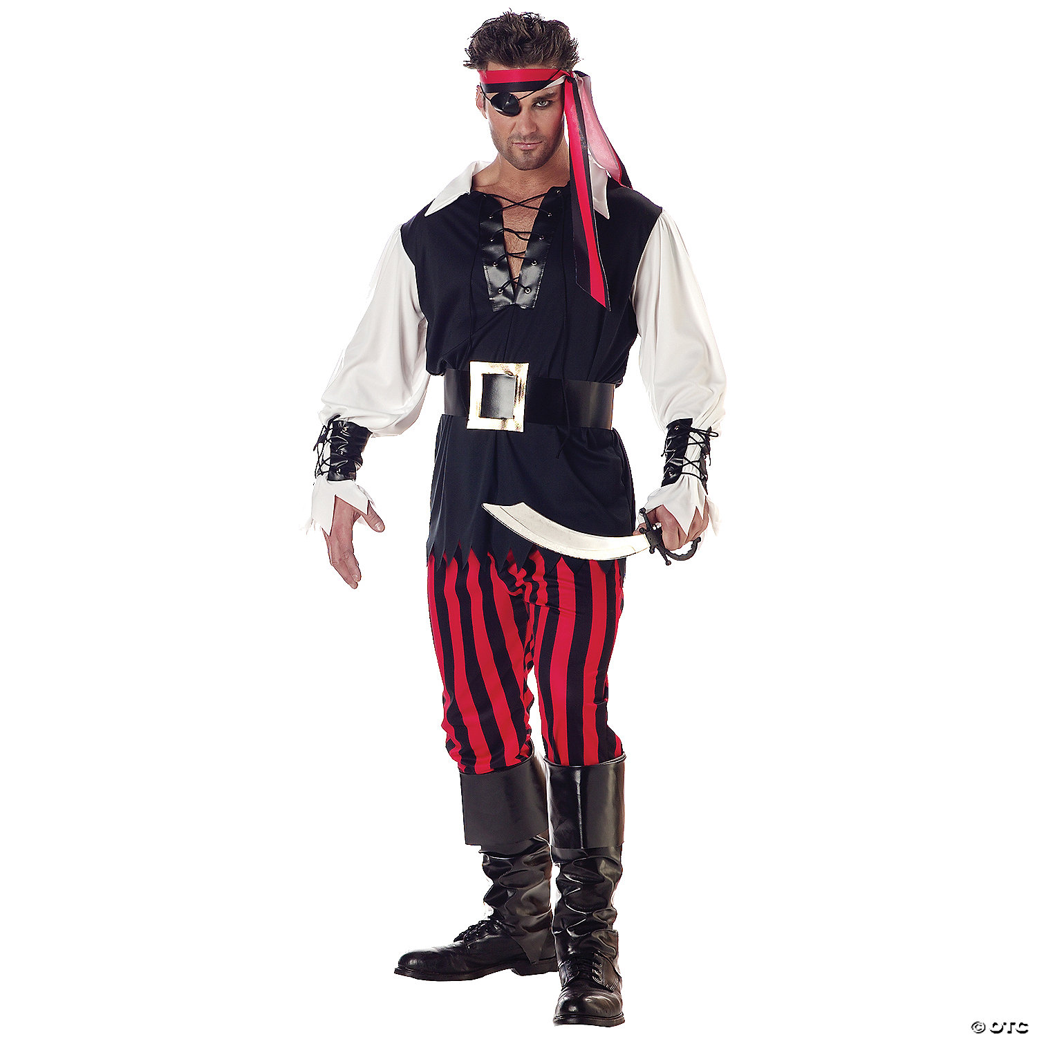 MEN'S CUTTHROAT PIRATE COSTUME LG - HALLOWEEN