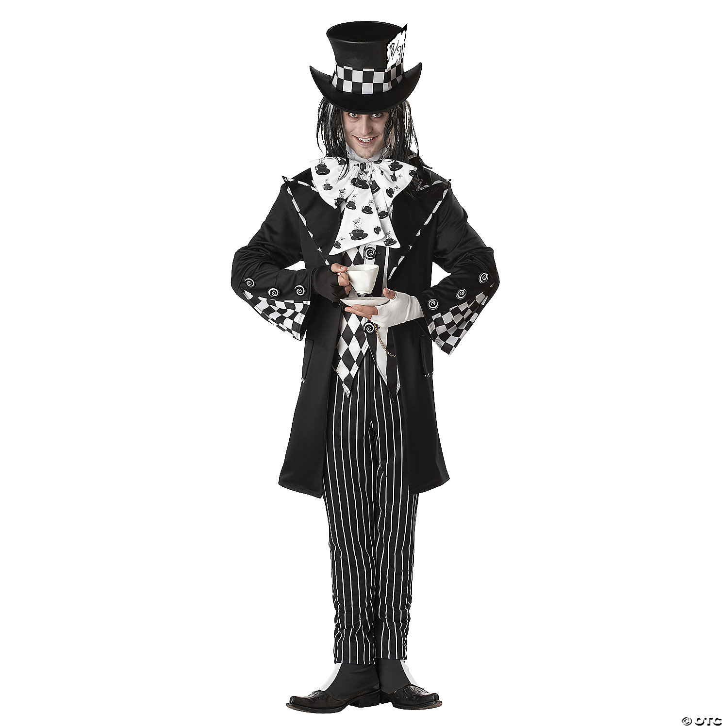 MEN'S DARK MAD HATTER COSTUME LG - HALLOWEEN