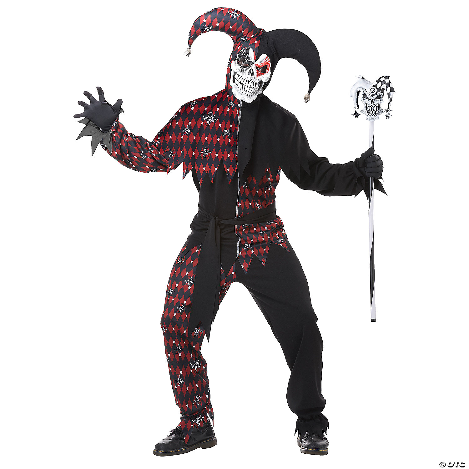 MEN'S SINISTER JESTER COSTUME - MARDI GRAS