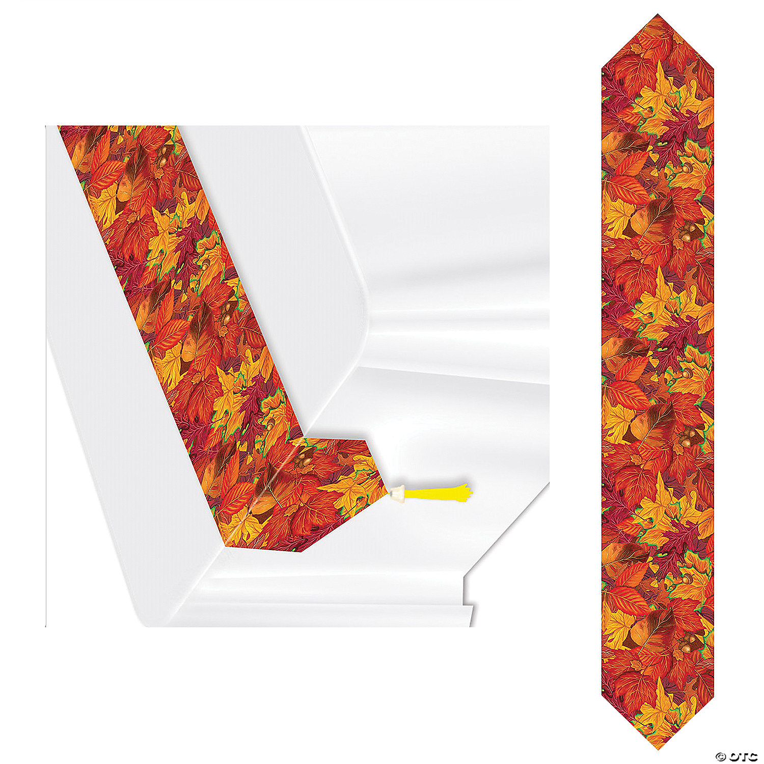 PRINTED FALL LEAF TABLE RUNNER - THANKSGIVING