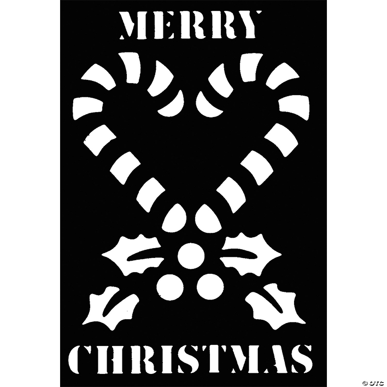 CANDY CANE STENCIL - CHRISTMAS