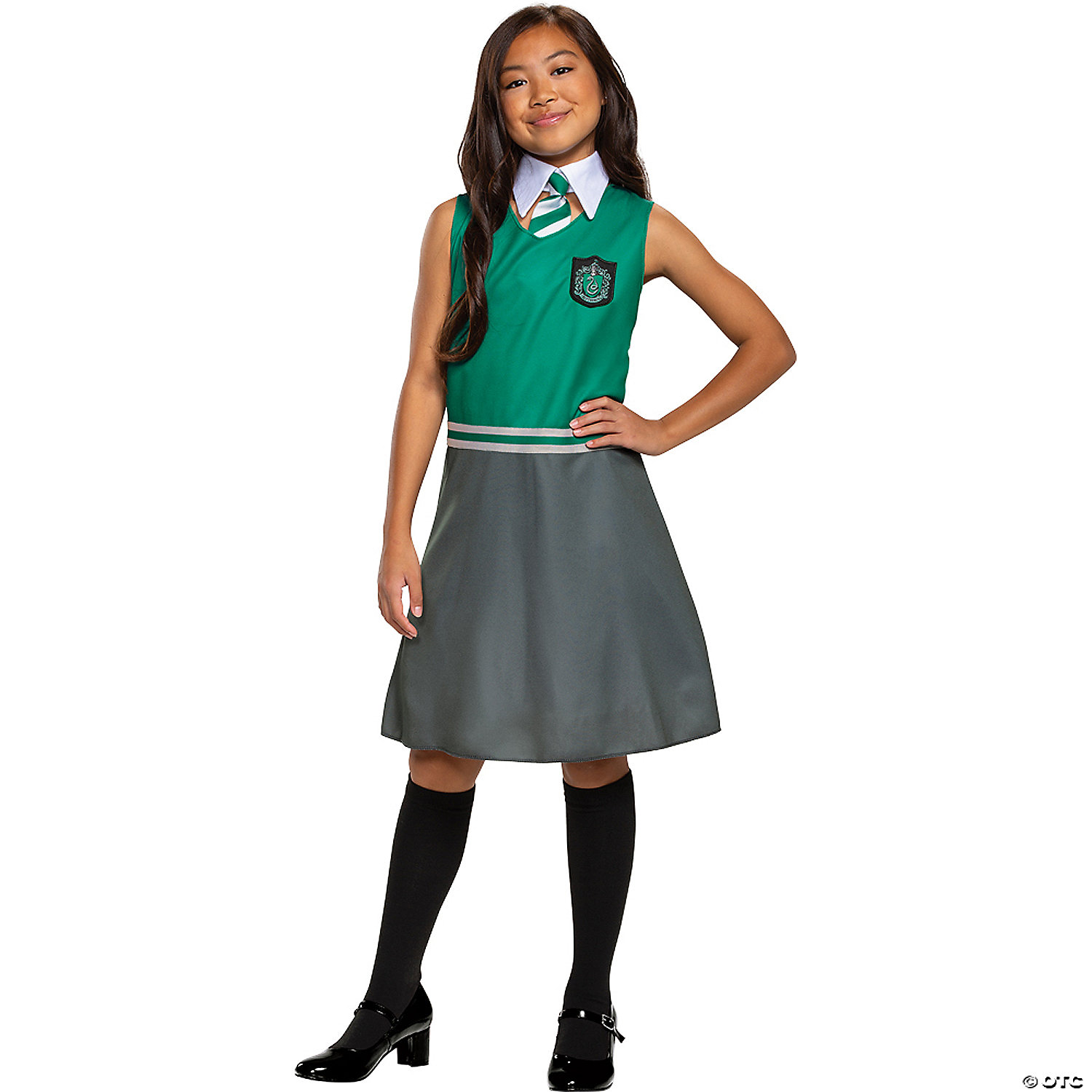 GR SLYTHERIN DRESS CLSSC CSTM 4-6X - HALLOWEEN