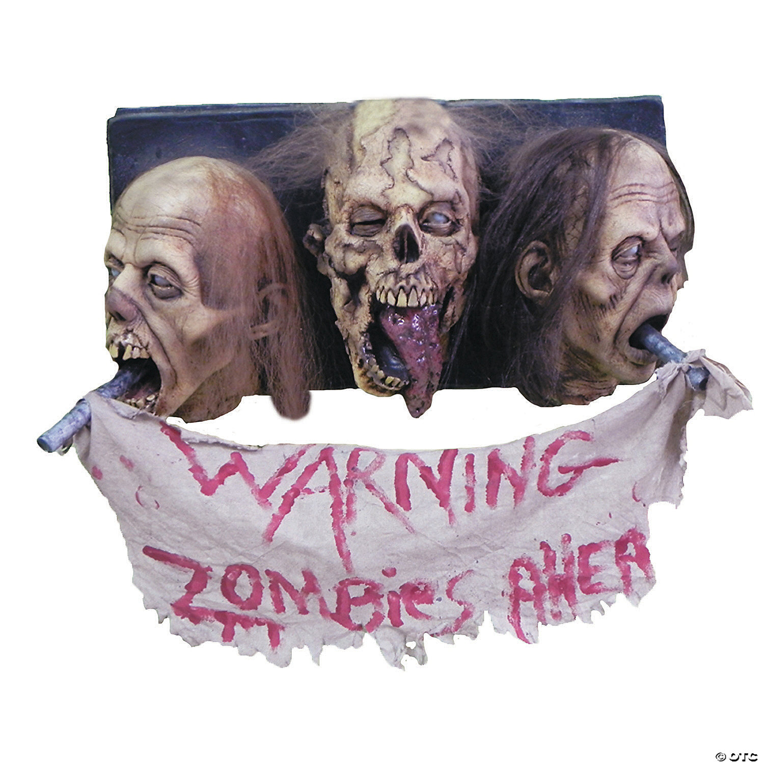 ZOMBIE WALL PLAQUE 3 FACED - HALLOWEEN