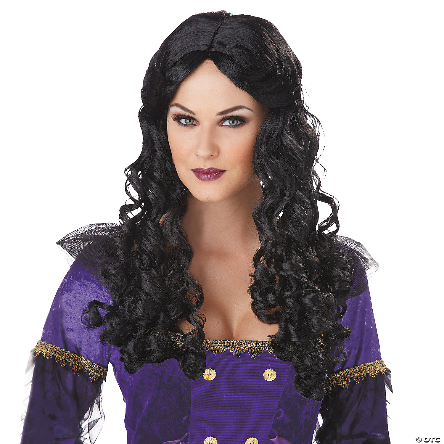 RENAISSANCE BLACK WIG - HALLOWEEN