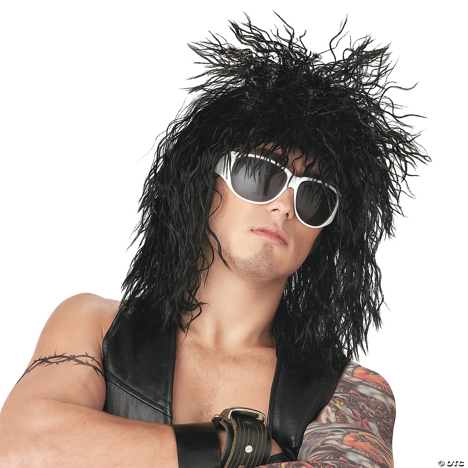 DUDE ROCKIN BLACK WIG - HALLOWEEN