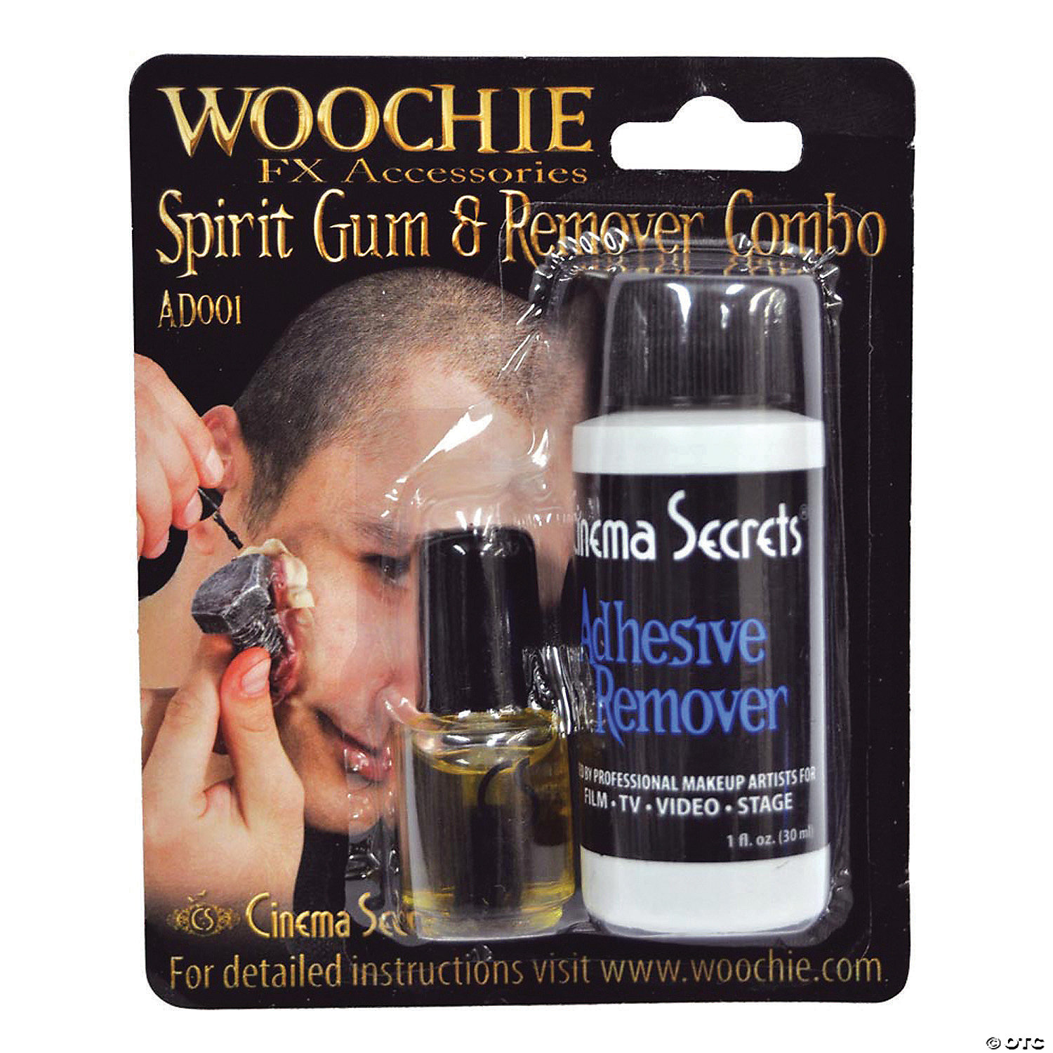 SPIRIT GUM WITH REMOVER CARDED - HALLOWEEN