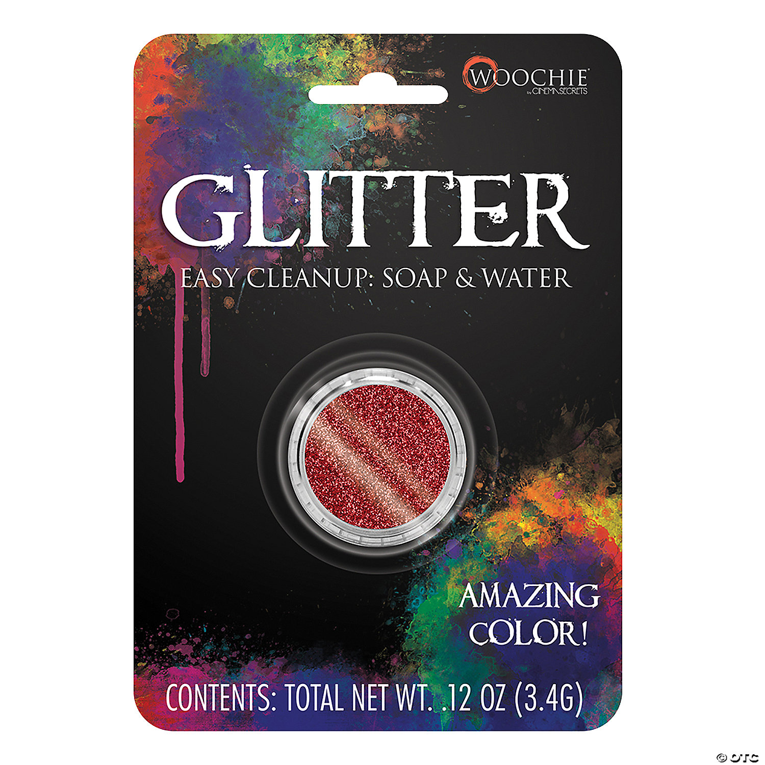 RED GLITTER 0.1 OZ CARDED - CHRISTMAS