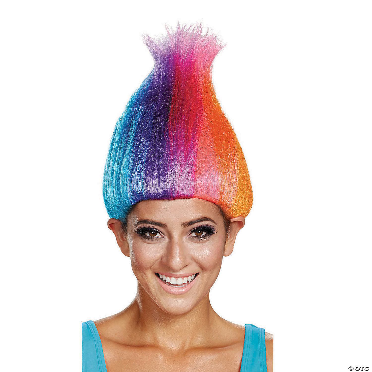 RAINBOW COLORED LCNS TROLL WIG AD - HALLOWEEN