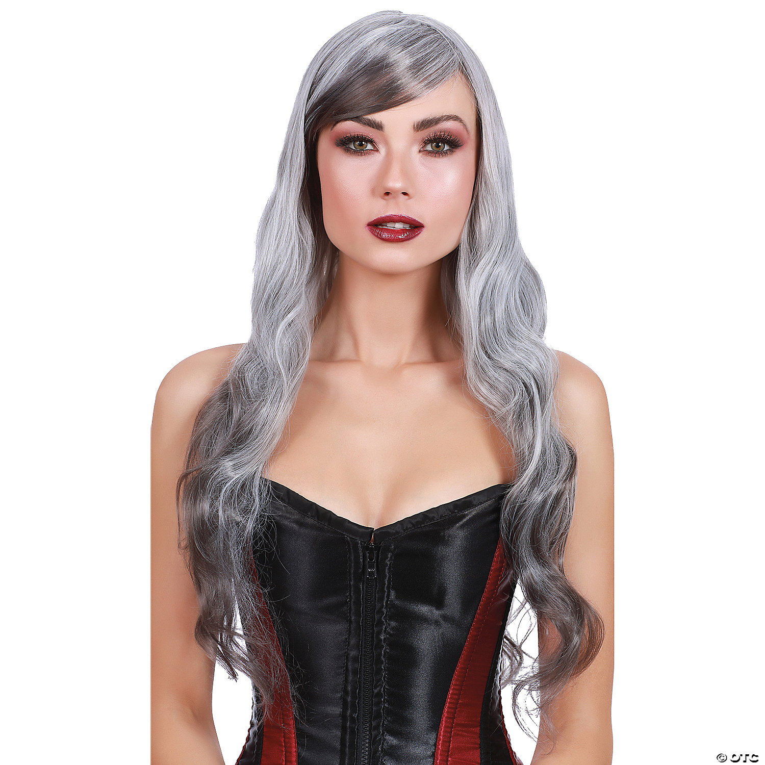 LONG WAVY DARK GREY WIG - HALLOWEEN