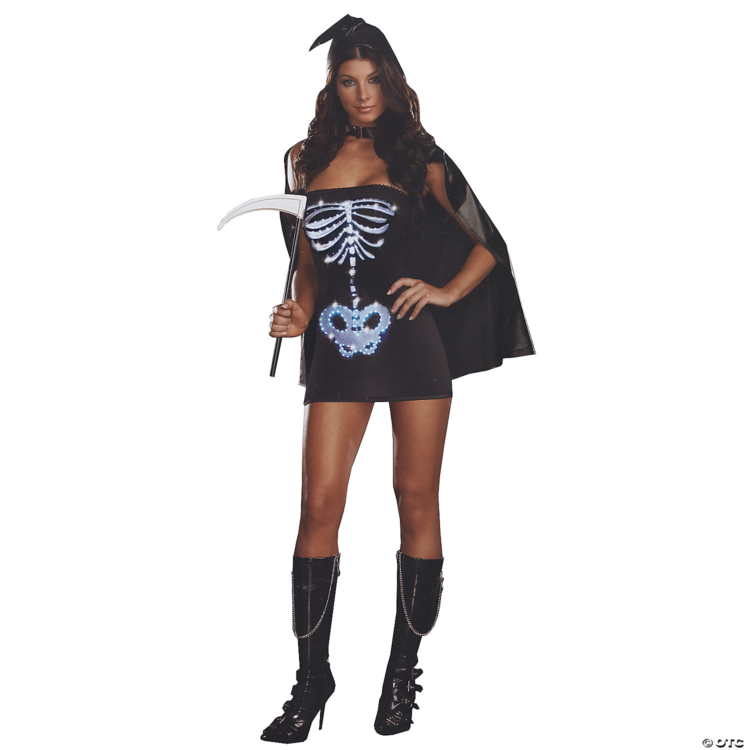 WOMEN'S SEXY SKELETON COSTUME-LG - HALLOWEEN