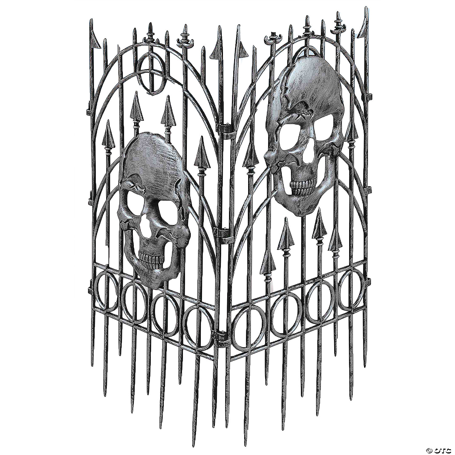 SILVER SKULL FENCE - HALLOWEEN