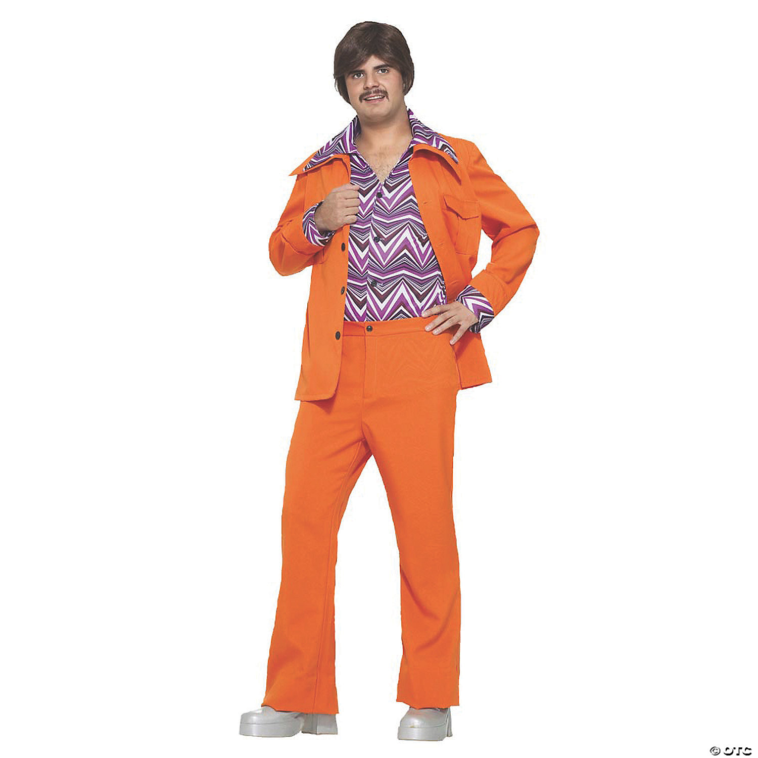 LEISURE SUIT 70'S ORANGE - HALLOWEEN