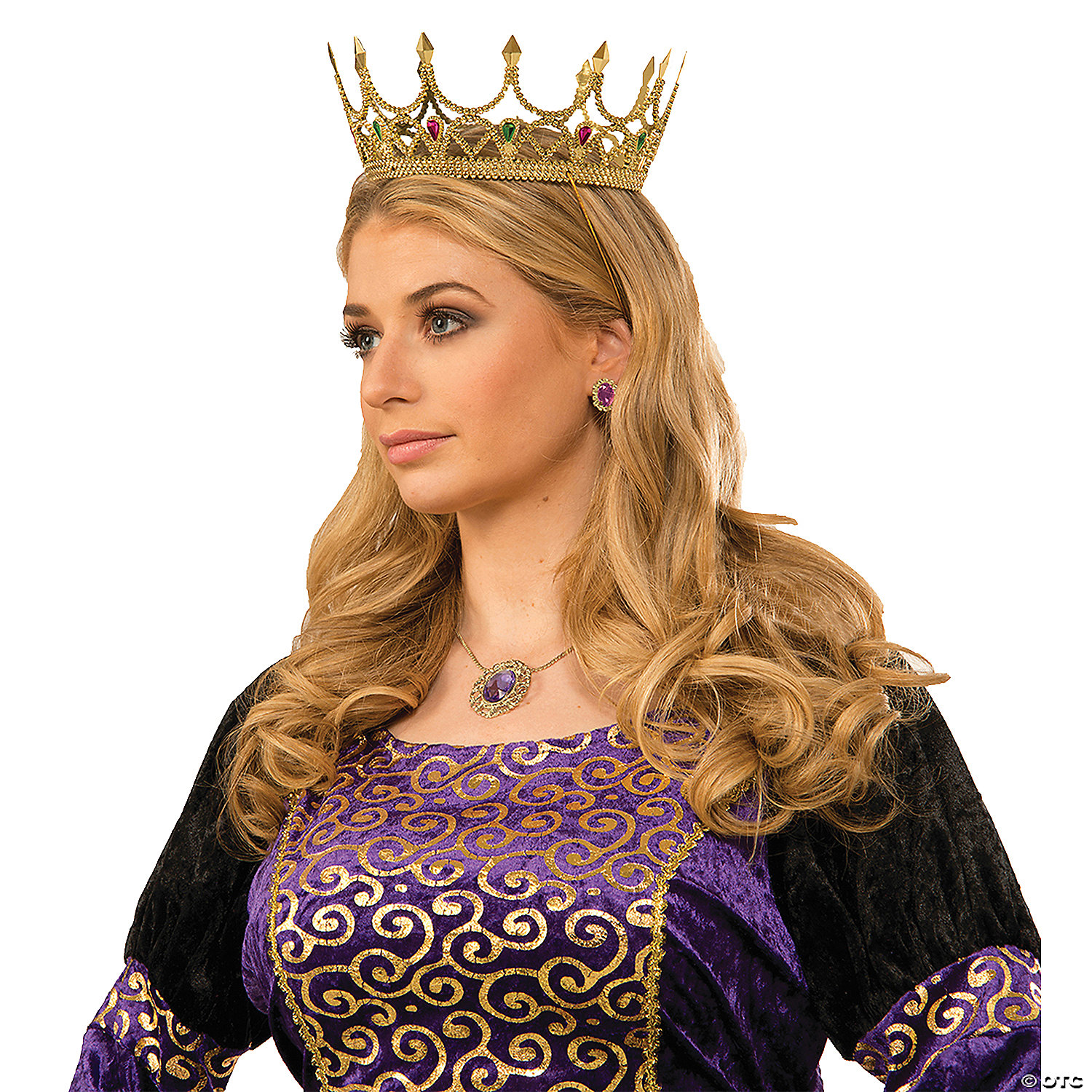 ADULT GOLD ROYAL QUEEN CROWN - HALLOWEEN