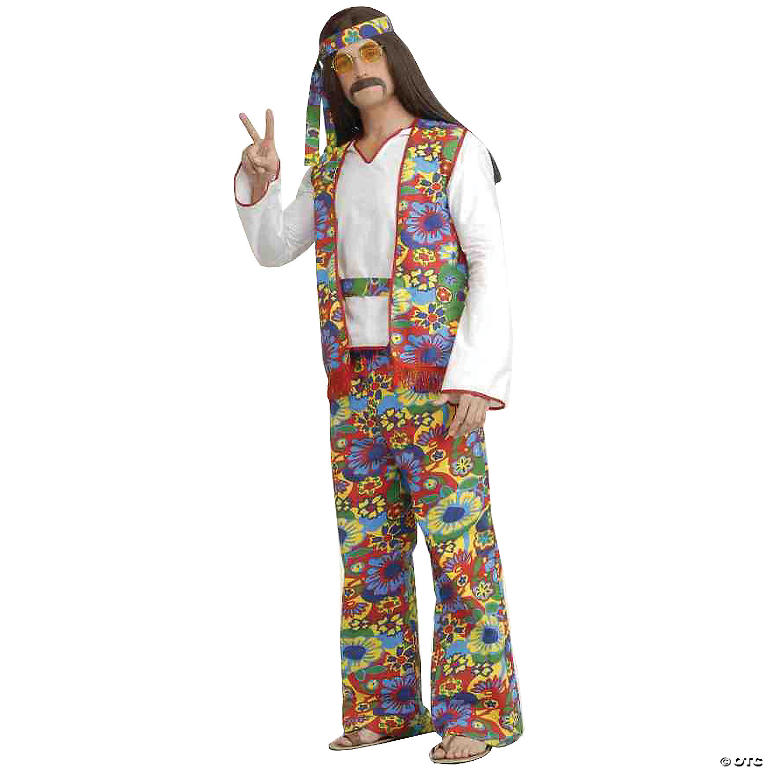 MEN'S HIPPIE MAN COSTUME - HALLOWEEN