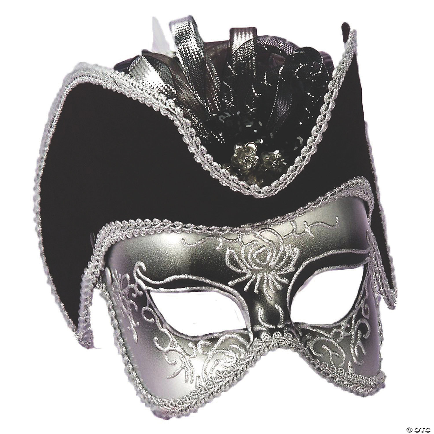 SILVER VENETIAN MASK - HALLOWEEN