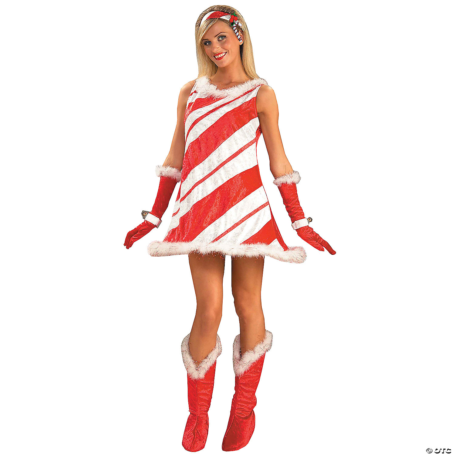 WOMEN'S CANDY CANE COSTUME FM59485 - CHRISTMAS