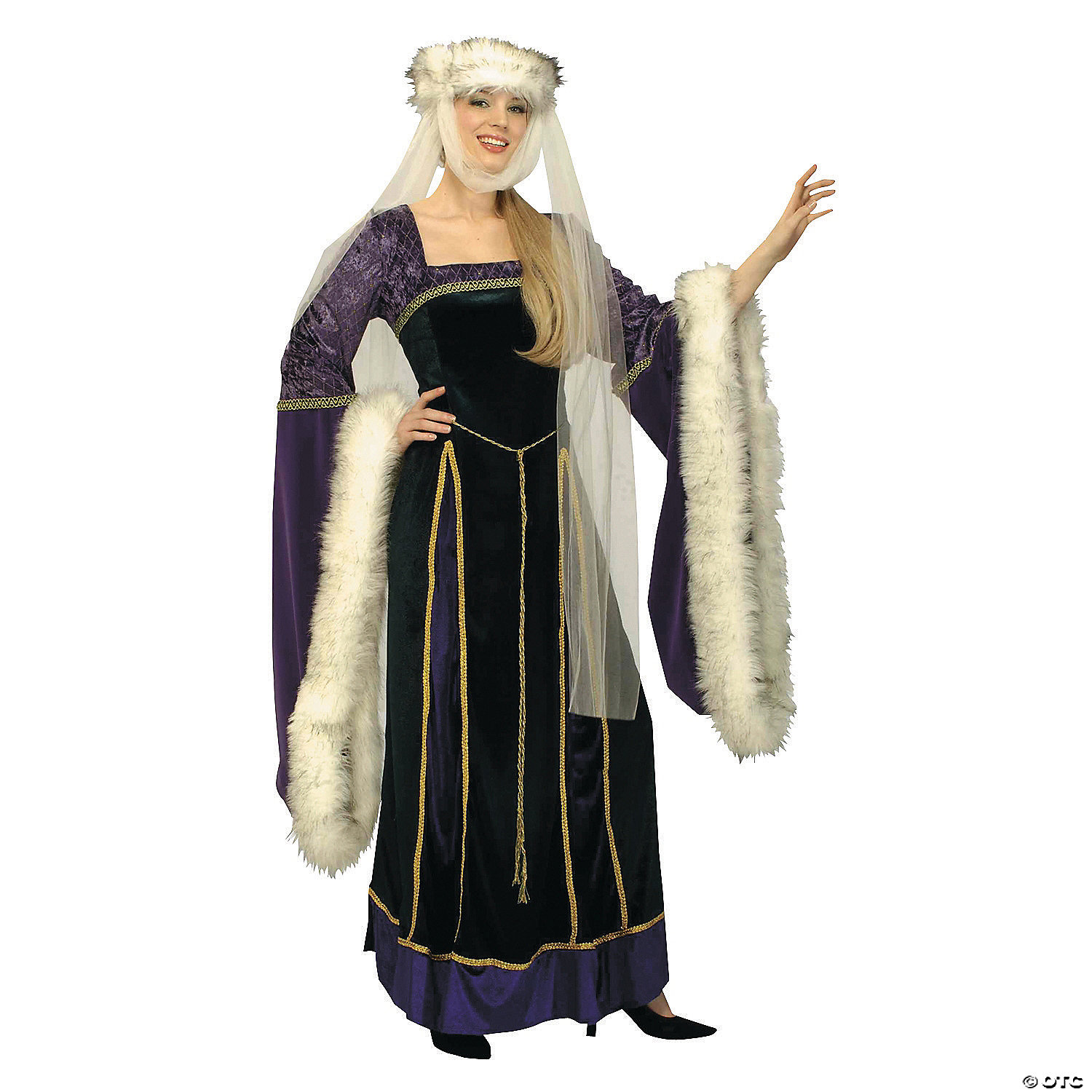 MEDIEVAL LADY ADULT XLG. 18-20 - HALLOWEEN