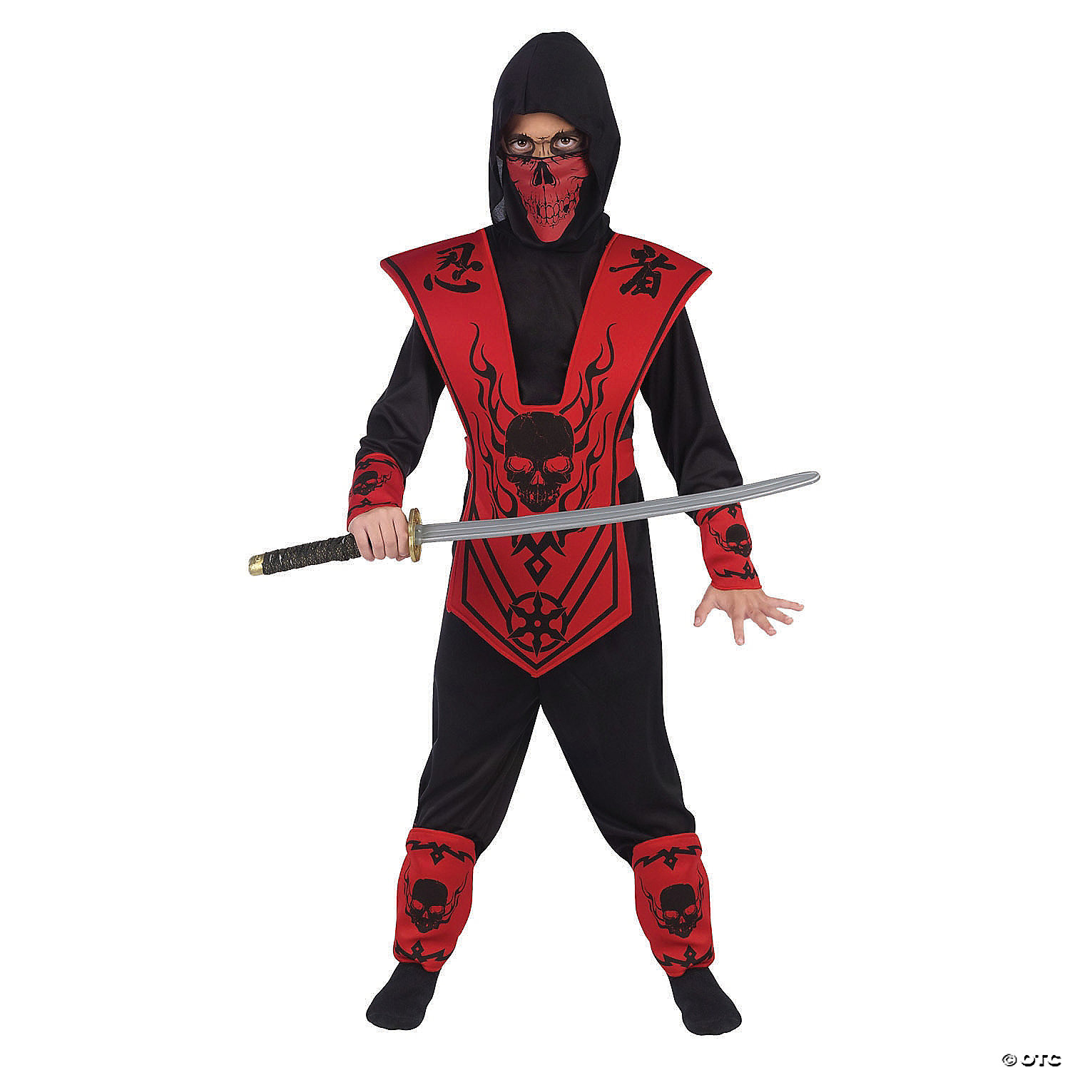 NINJA COSTUME MEDIUM RED BLACK - HALLOWEEN