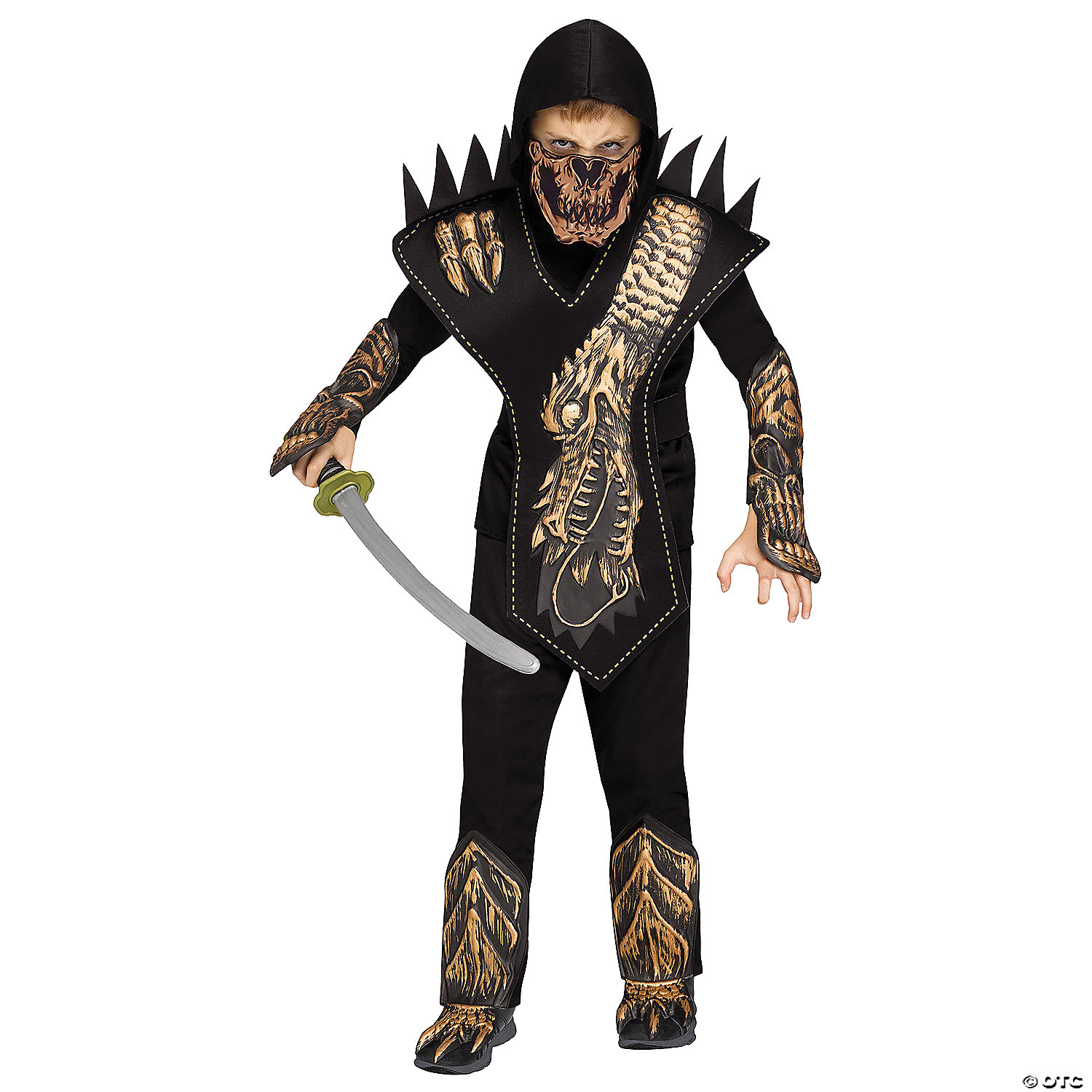 BOY'S DRAGON SKULL NINJA COSTUME - HALLOWEEN