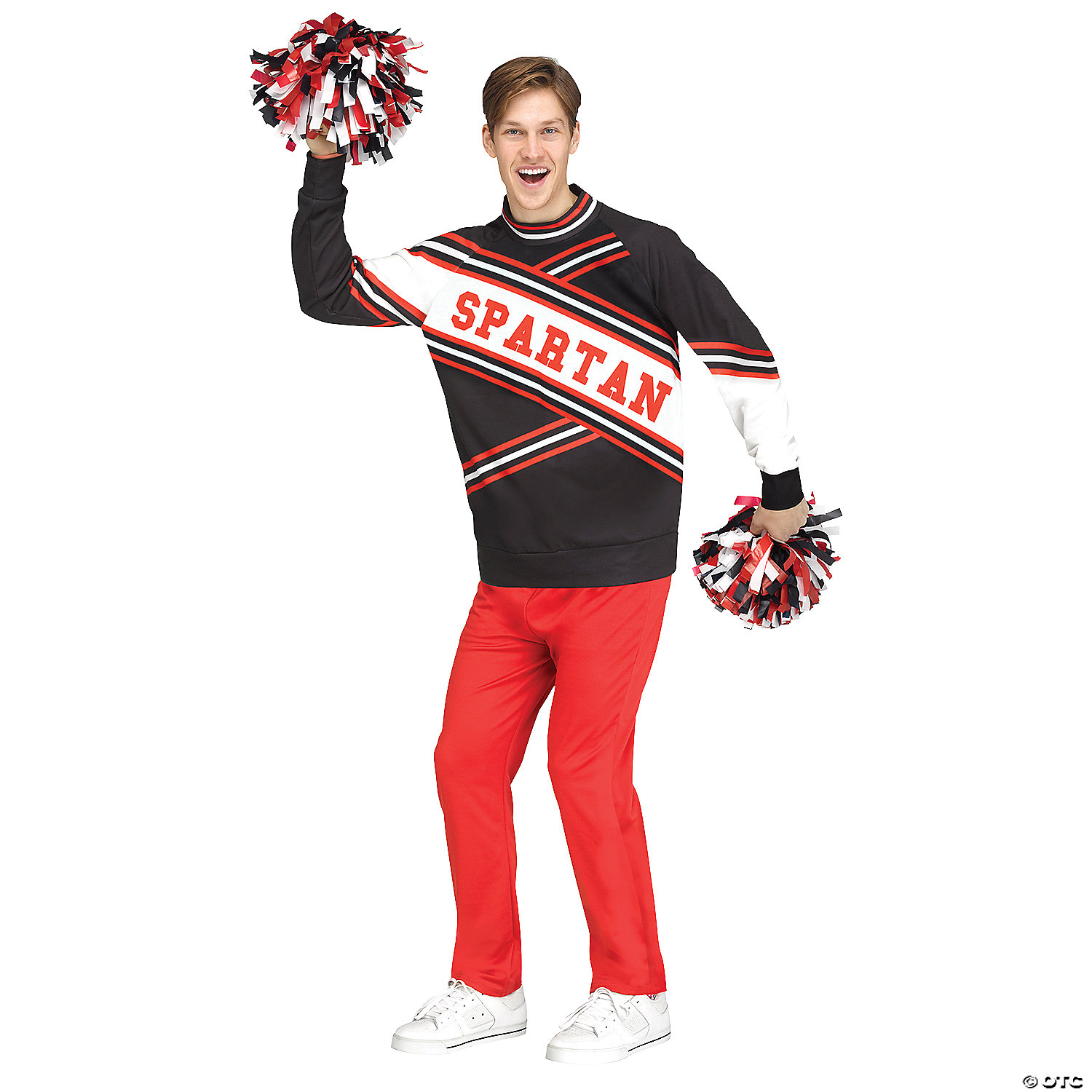 MENS DLUX SPARTAN MALE CHEERLEADR COST - HALLOWEEN