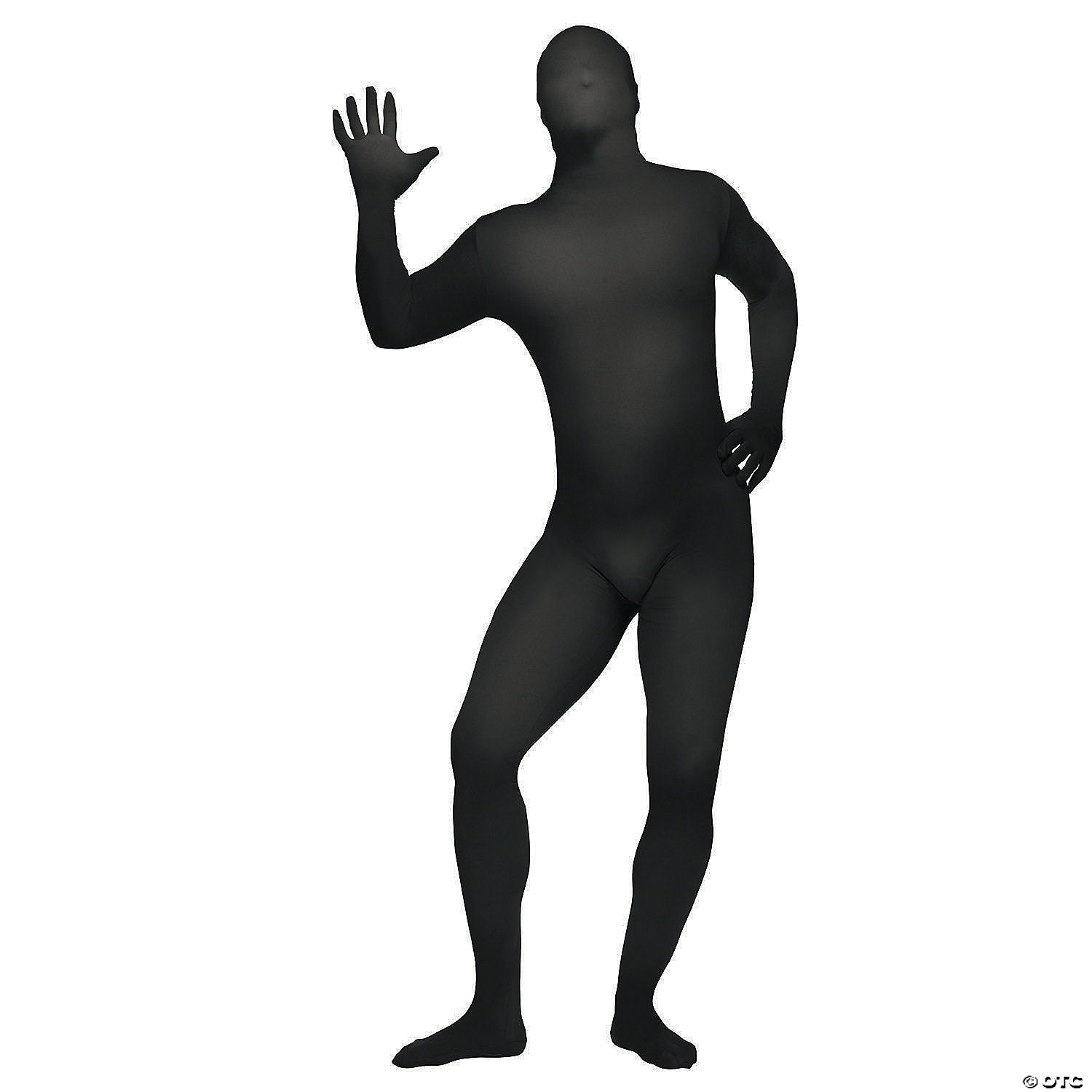 SKIN SUIT BLACK ADULT PLUS - HALLOWEEN