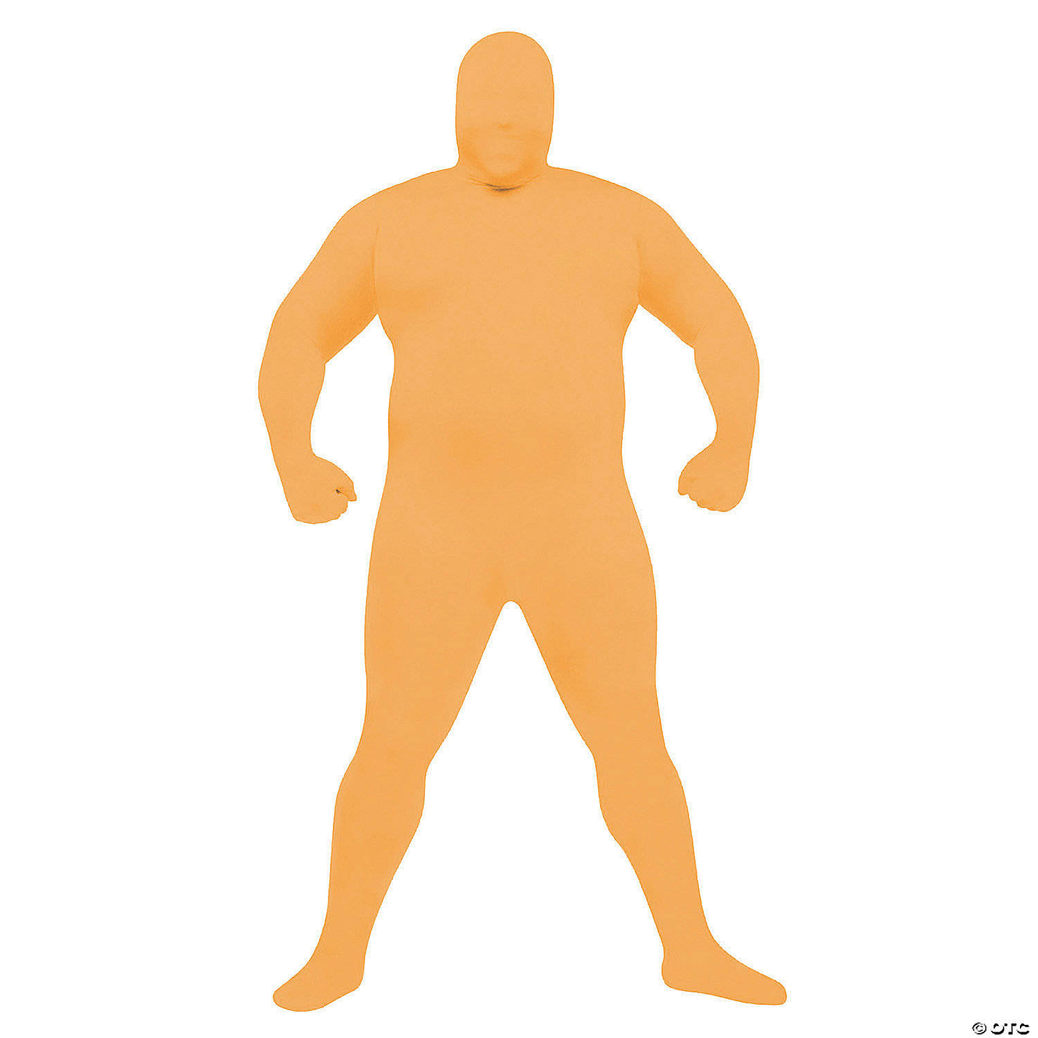 SKIN SUIT ORANGE ADULT PLUS - HALLOWEEN