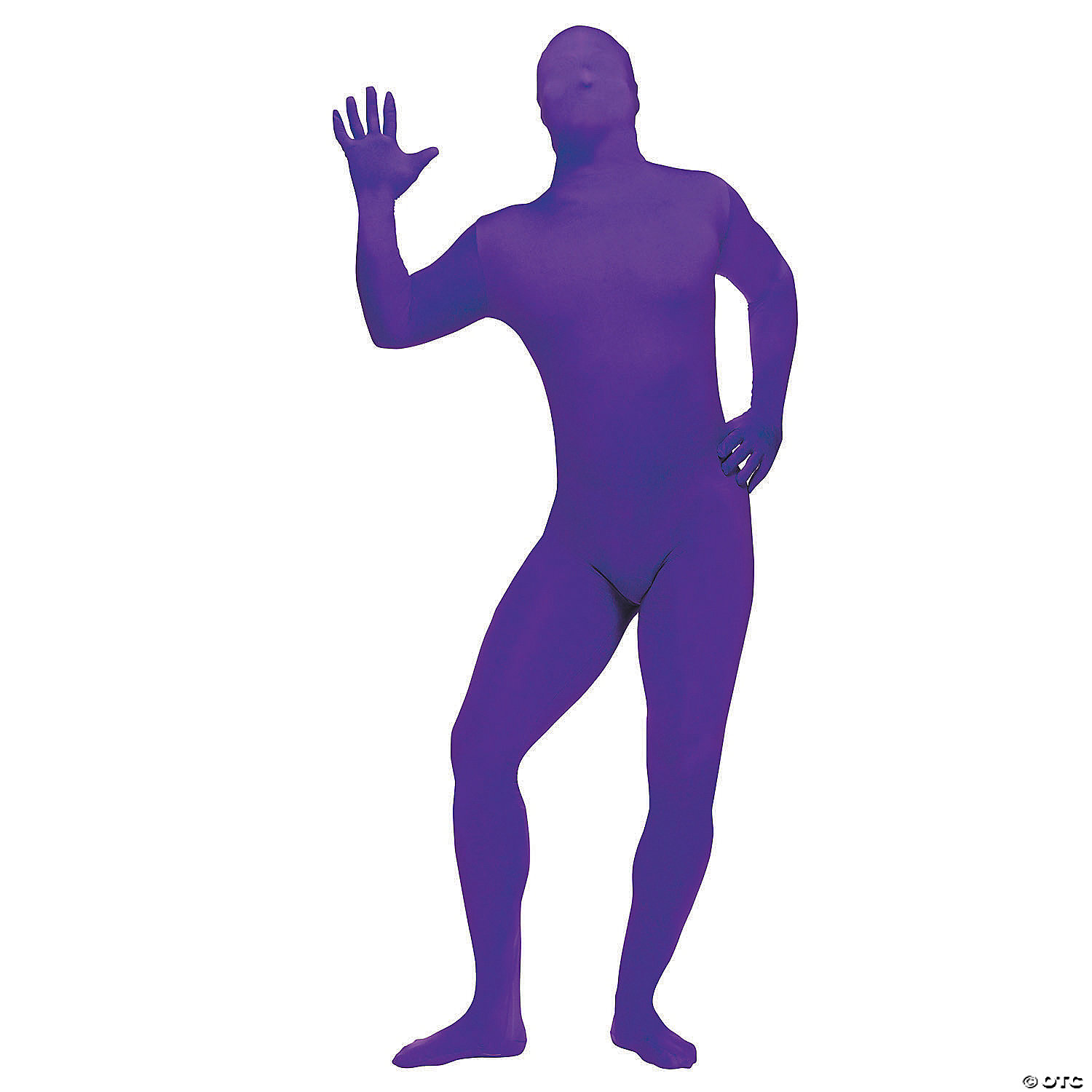 SKIN SUIT PURPLE ADULT PLUS - HALLOWEEN