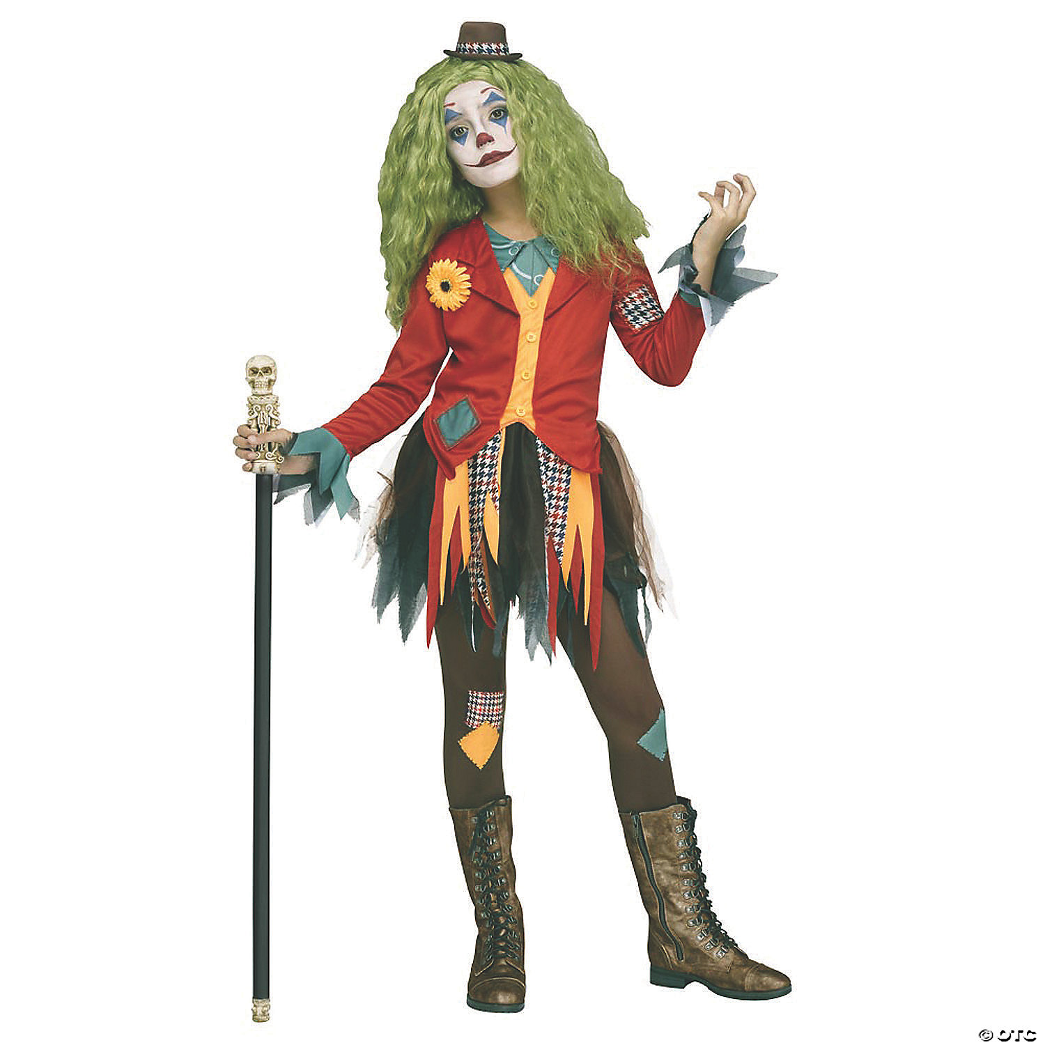 GIRL'S ROWDY CLOWN CSTM 8-10 - HALLOWEEN