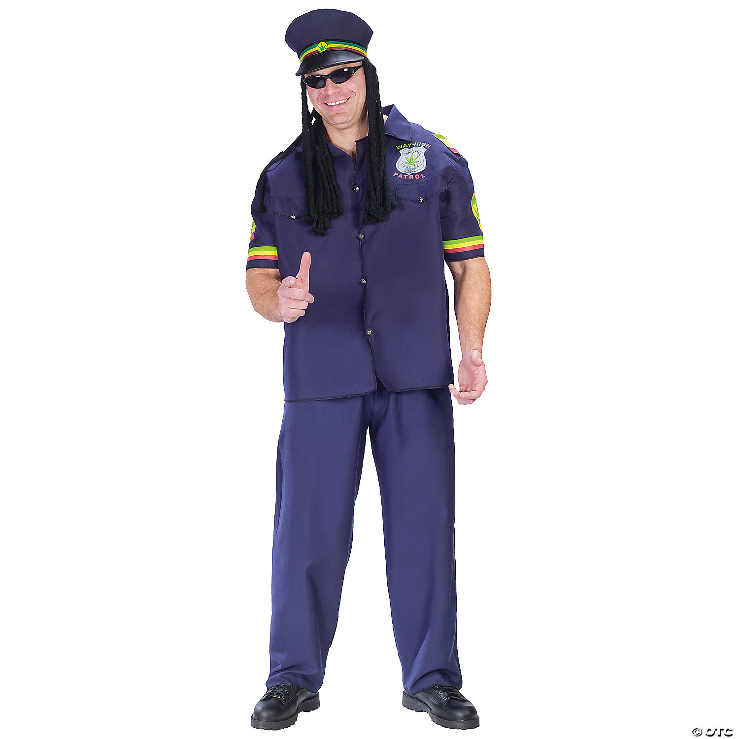 MEN'S WAY HIGH PATROLMAN COSTUME - HALLOWEEN