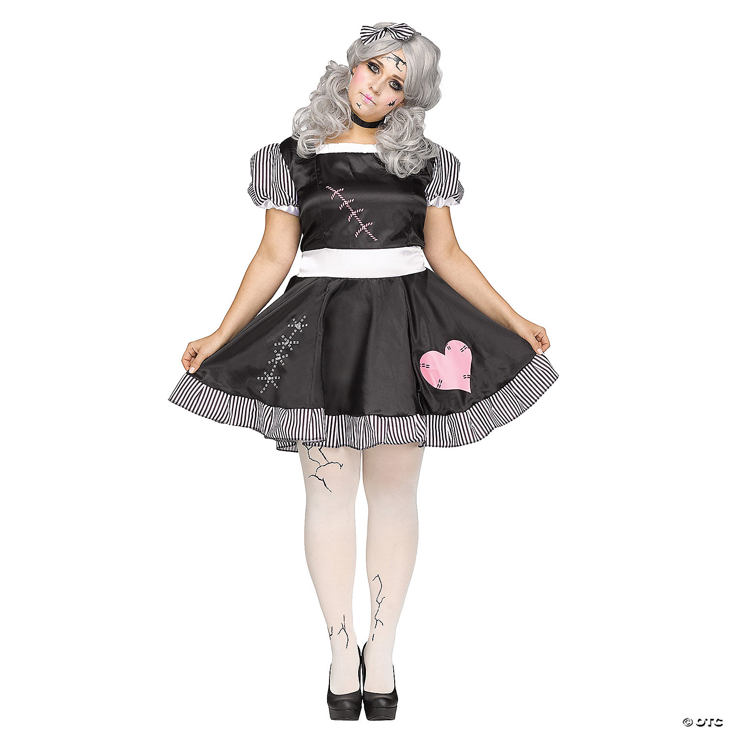 PLUS SIZE BROKEN DOLL COSTUME - HALLOWEEN