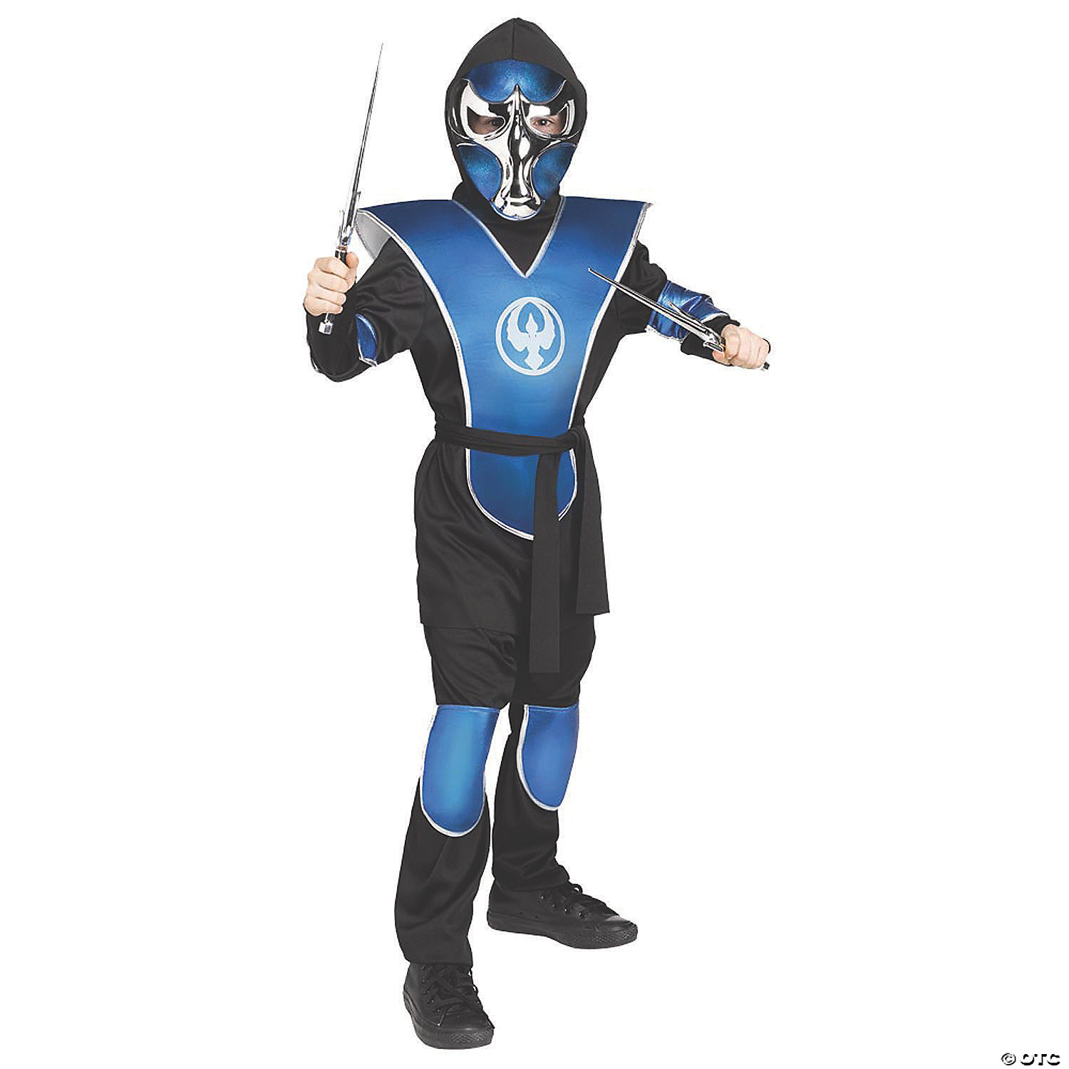 RAVEN NINJA BLUE CHROME CH LG - HALLOWEEN