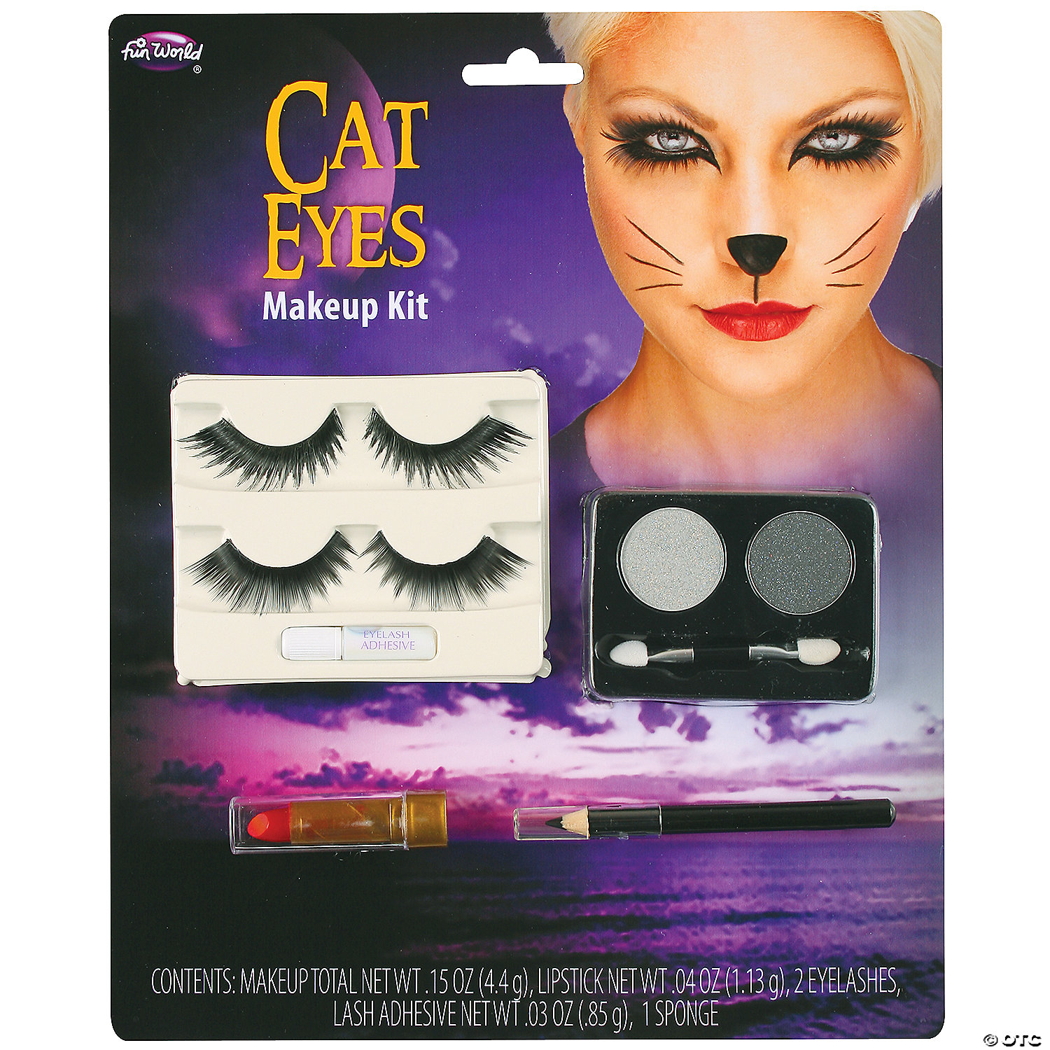 CAT EYE MAKEUP KIT WITH LASHES - HALLOWEEN