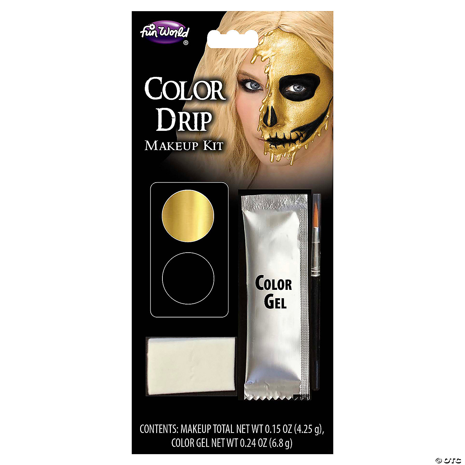 COLOR DRIP MELTING SKULL GOLD - HALLOWEEN