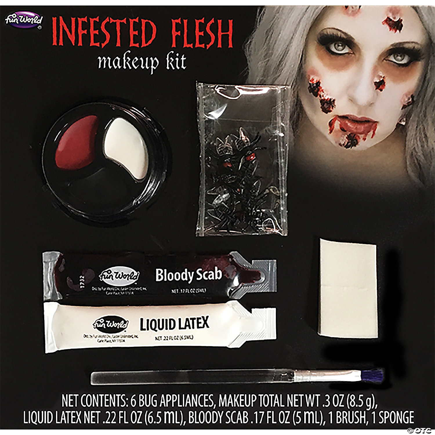 CREEPY CRAWLERS MAKUP KITS-INFESTD FLESH - HALLOWEEN