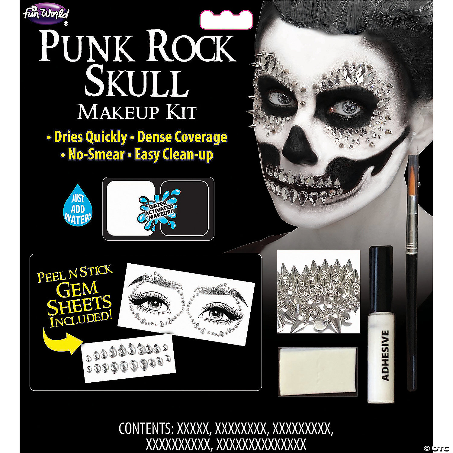 PUNK ROCK SKULL M/U KIT - HALLOWEEN