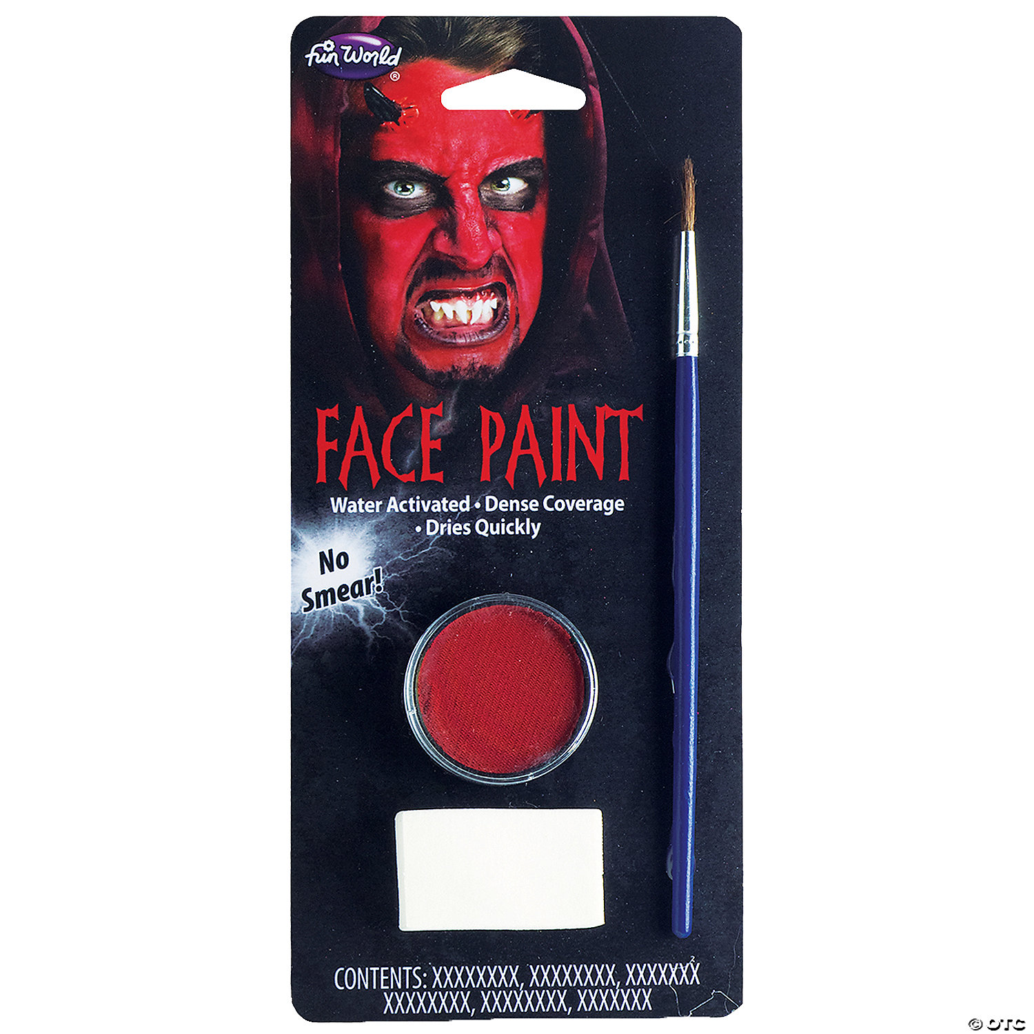WATER ACTIVATED FACE PAINT-RED - HALLOWEEN