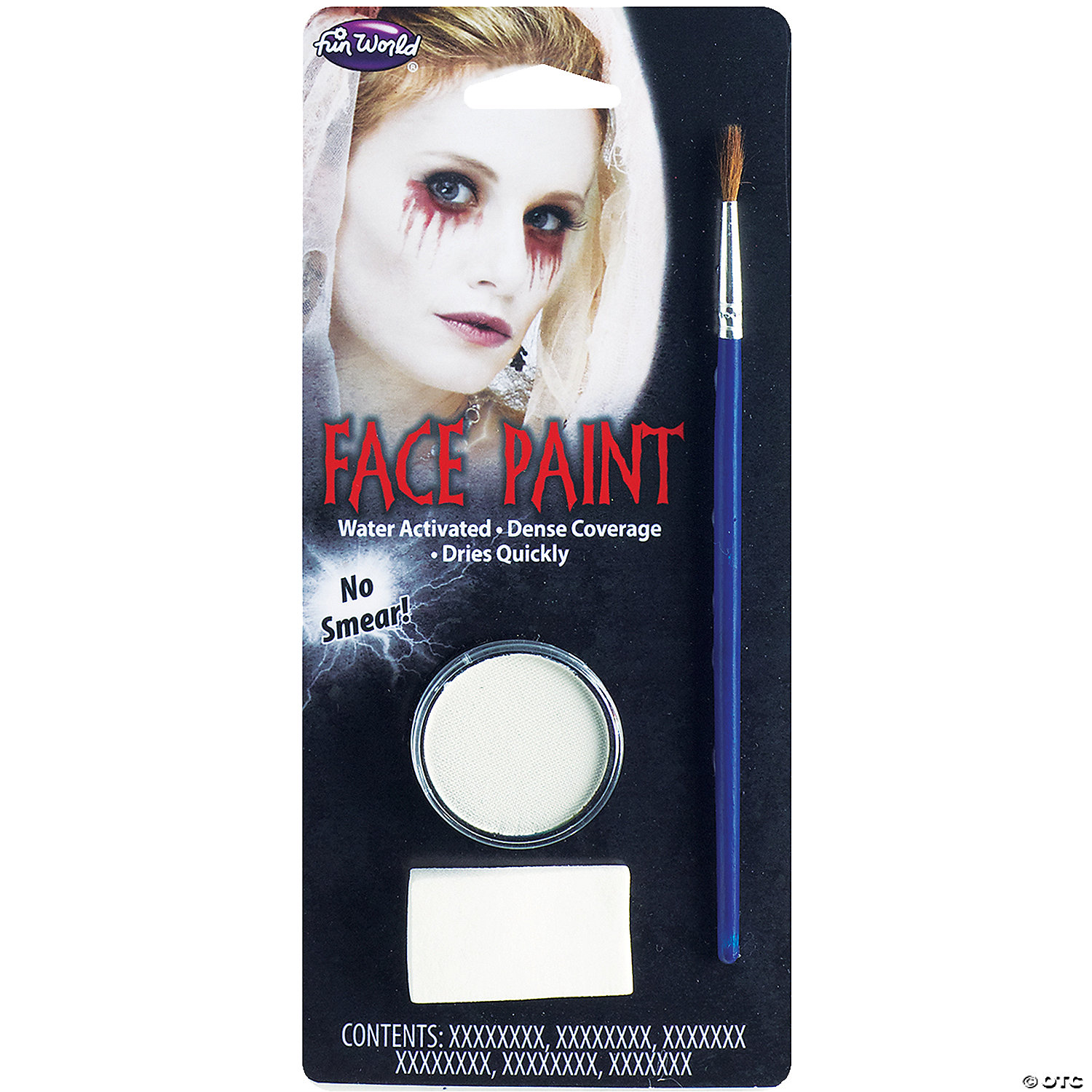 WATER ACTIVATED FACE PAINT-WHITE - HALLOWEEN