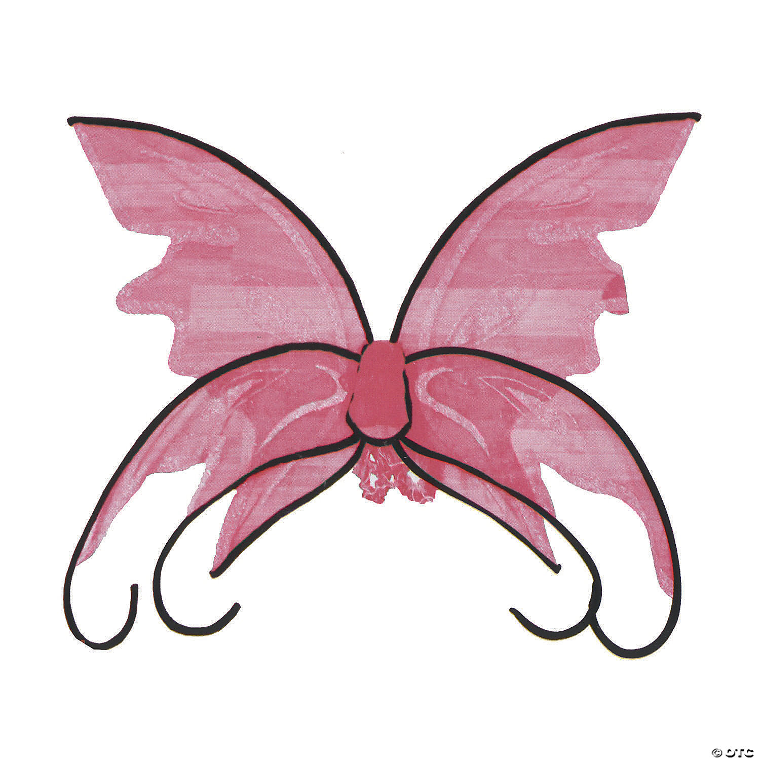 WINGS BUTTERFLY PINK W/BLK TRM - HALLOWEEN