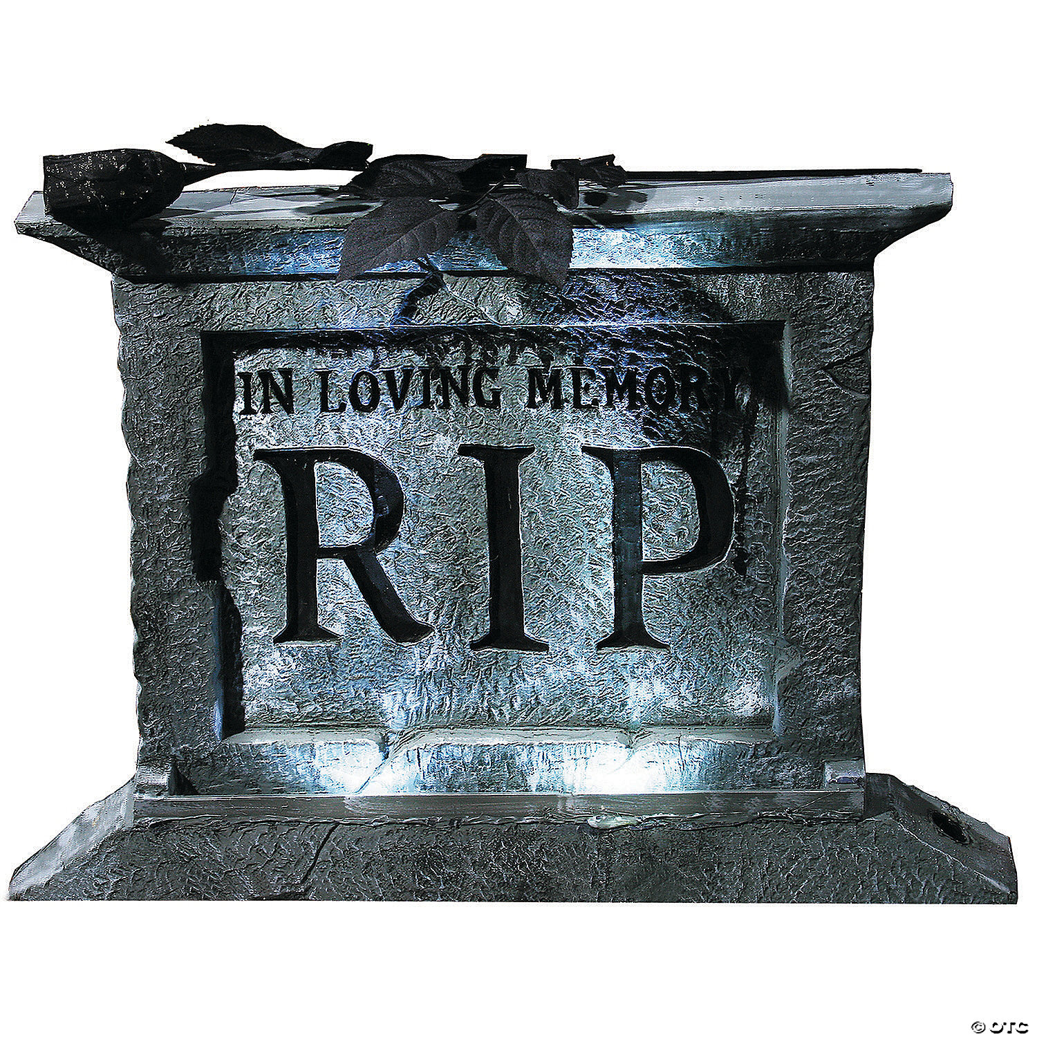 TOMBSTONE PEDESTAL 22 W/ROSE - HALLOWEEN