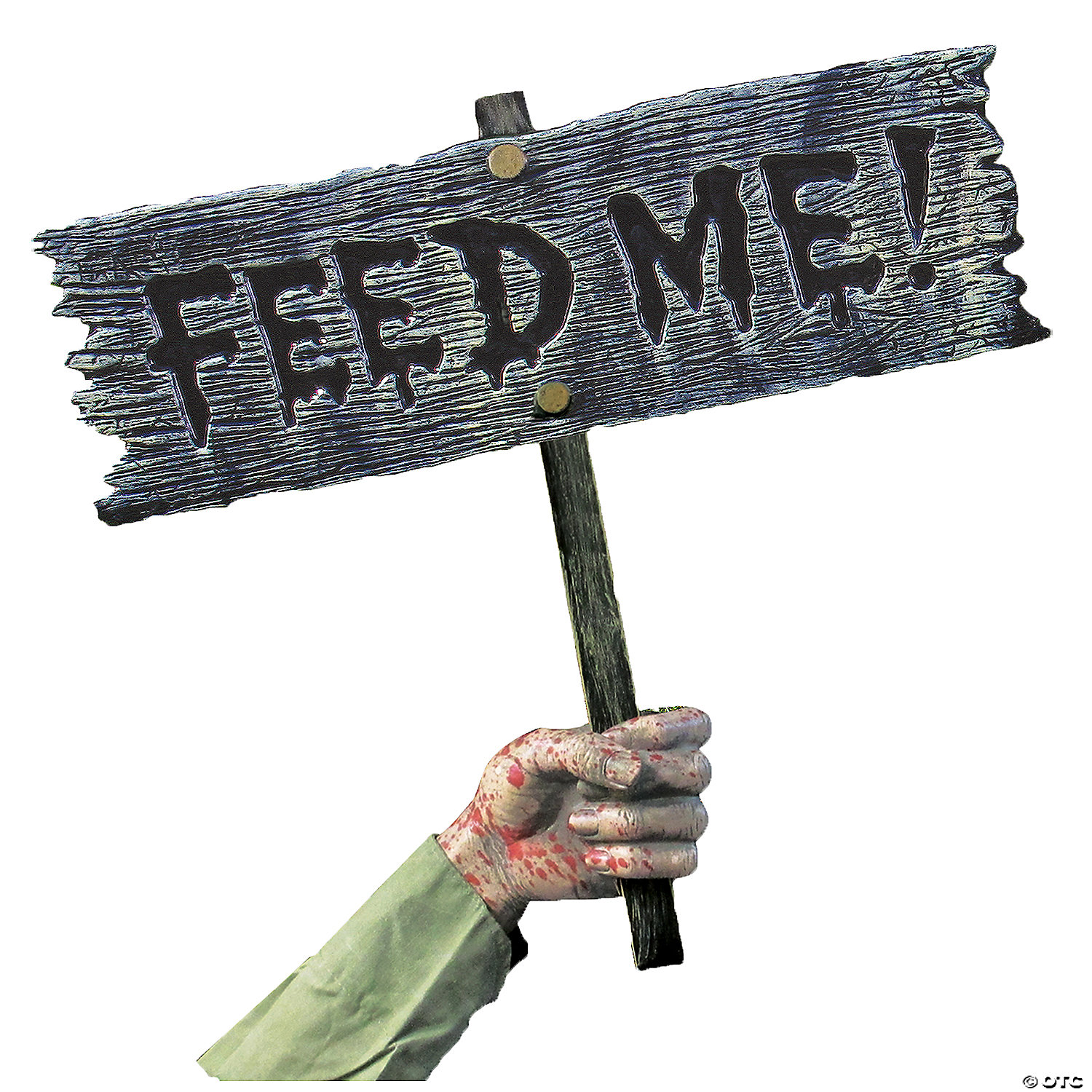 WARNING FROM BELOW-FEED ME SIGN - HALLOWEEN