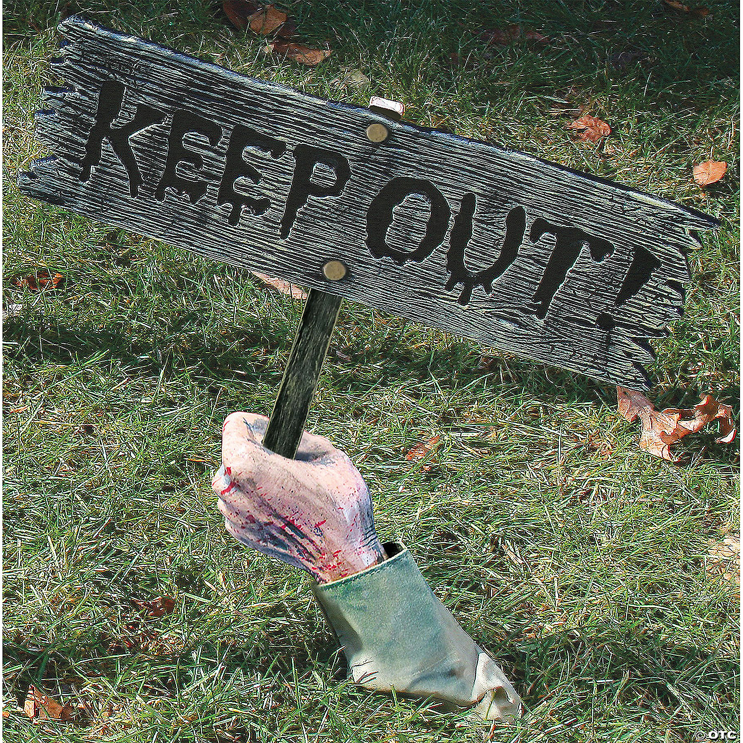 WARNING FROM BELOW-KEEP OUT SIGN - HALLOWEEN